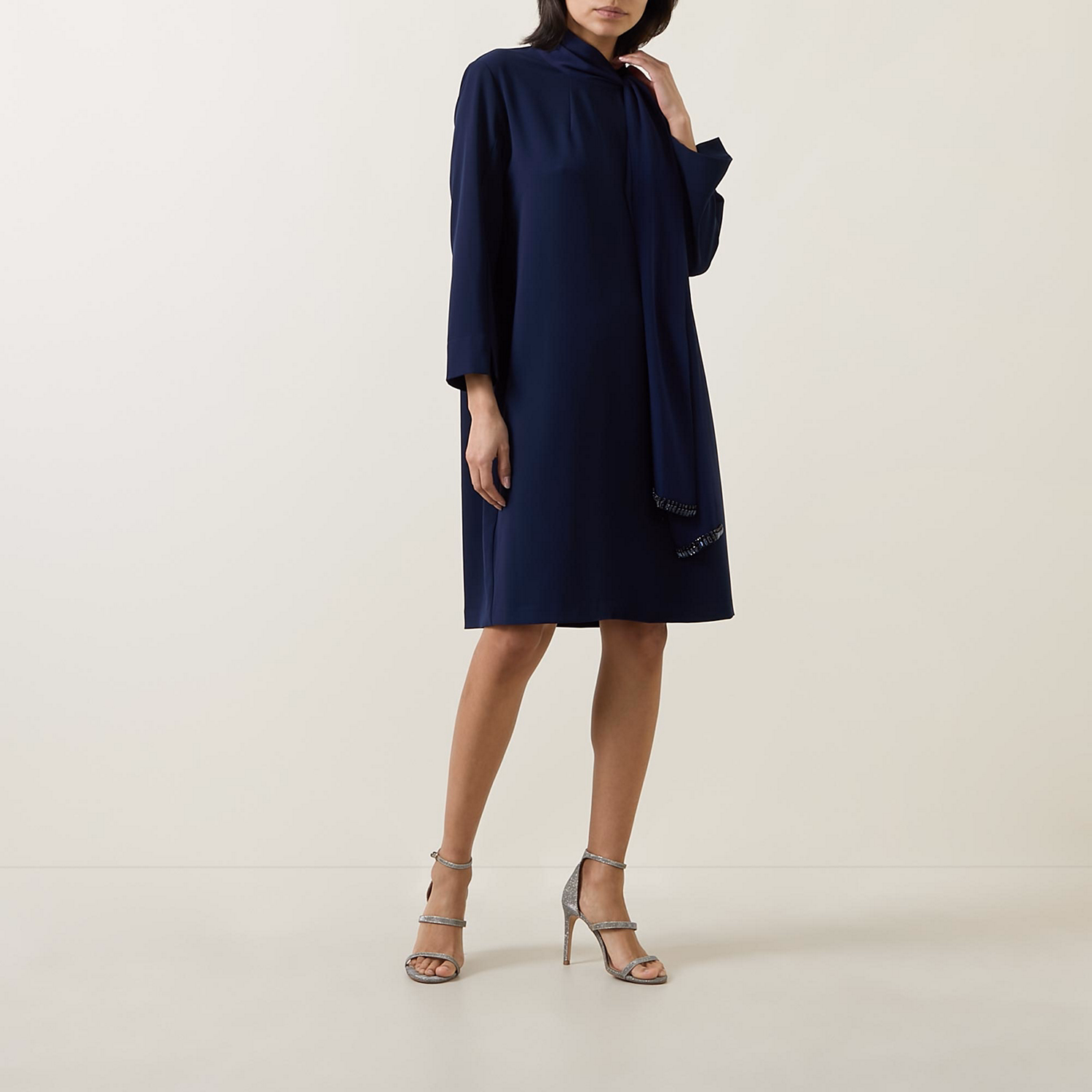 Pussy Bow Shift Dress