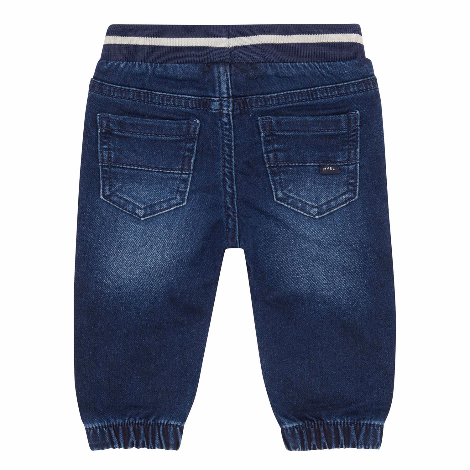 Drawstring Cuffed Denim Jeans