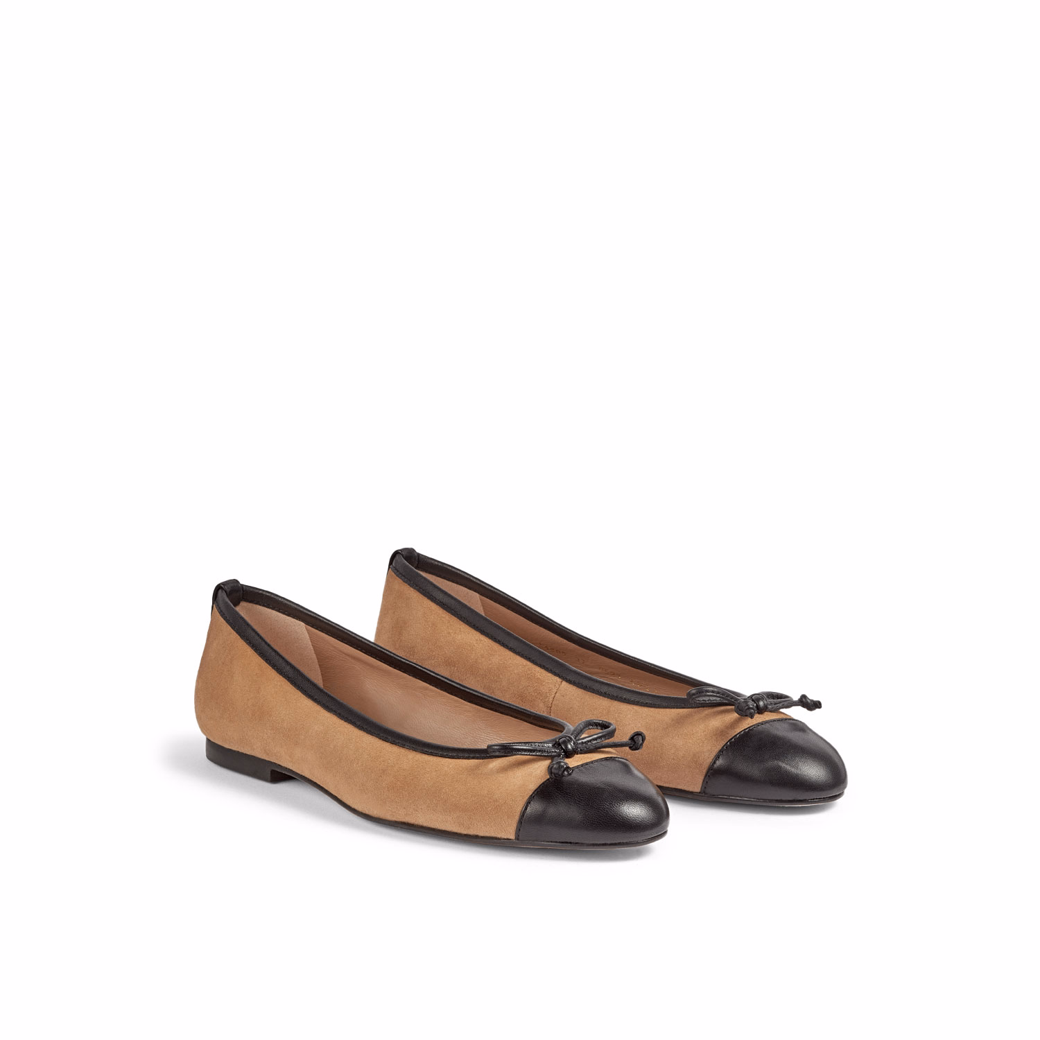 Kara Suede Toe Cap Ballet Flats