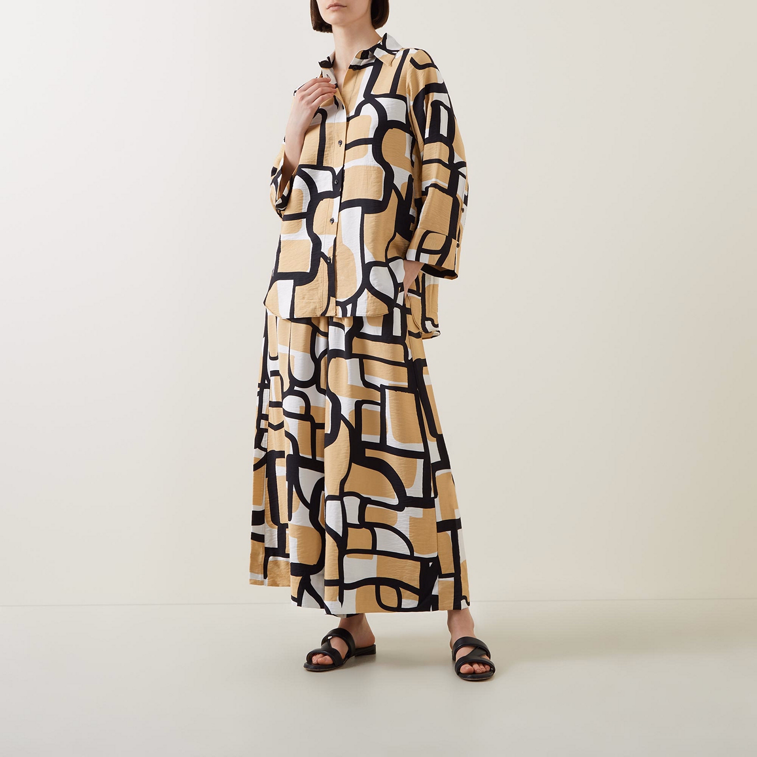 Hecante Abstract Print Shirt