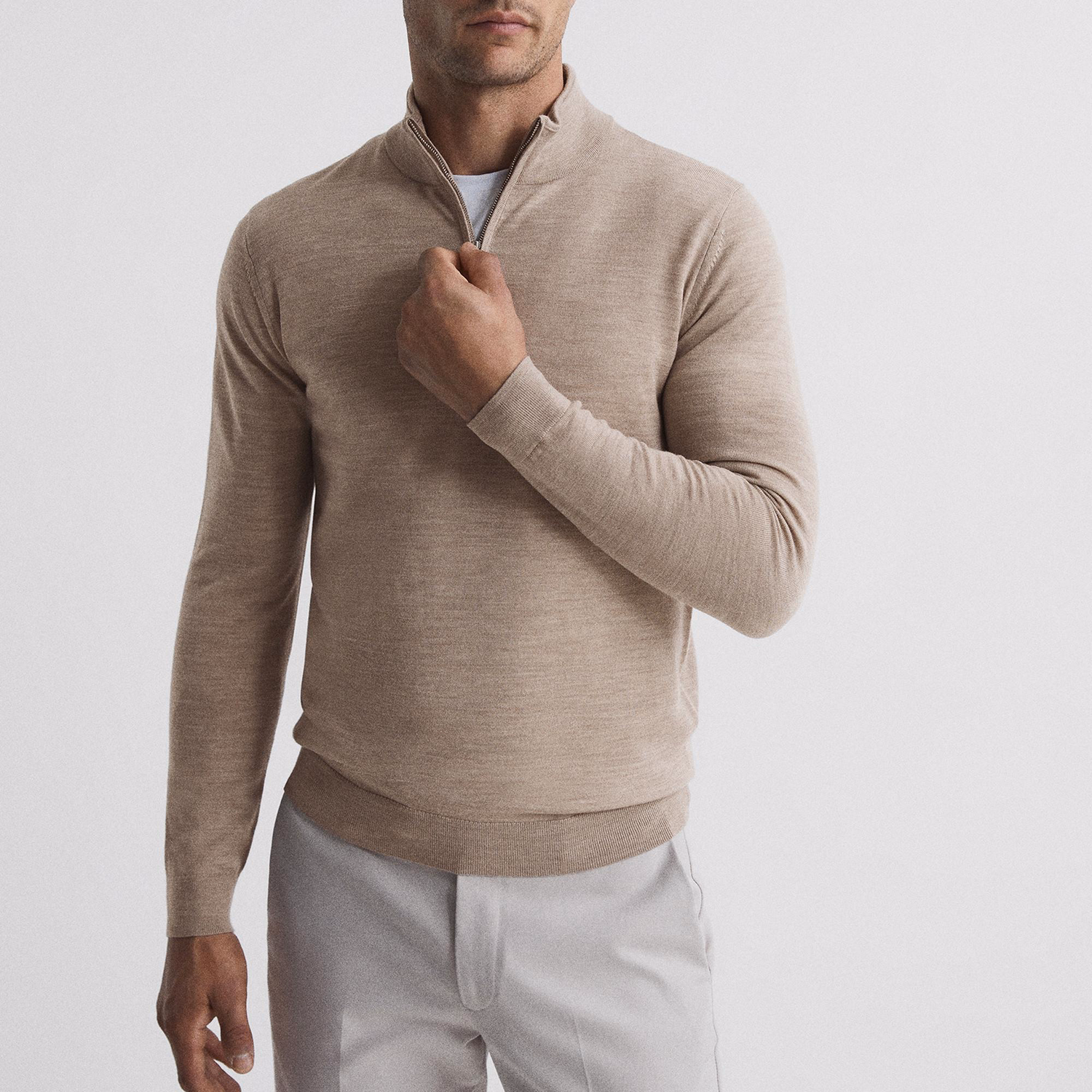 Blackhall Merino Wool Zip Neck Sweater