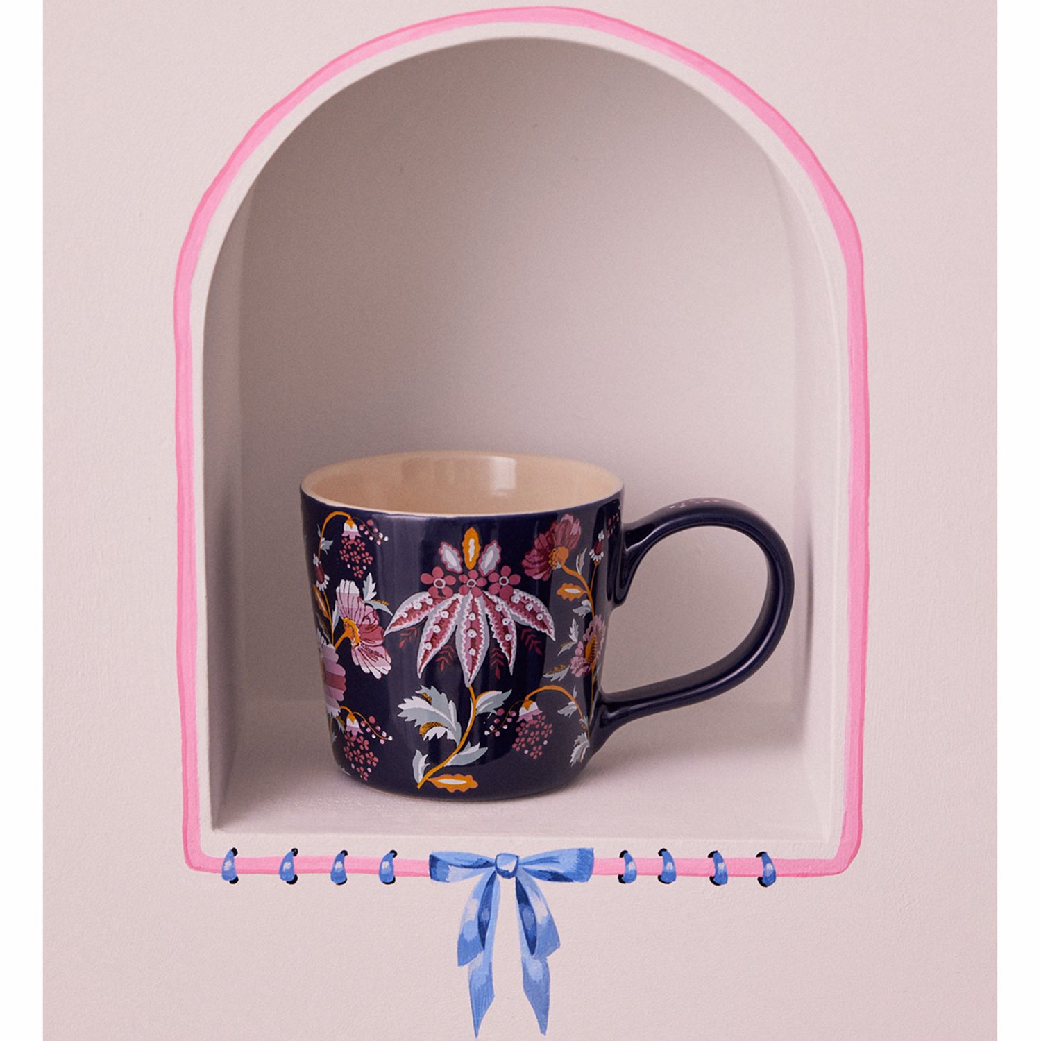 Friendship Gardens Navy Dolly Mug