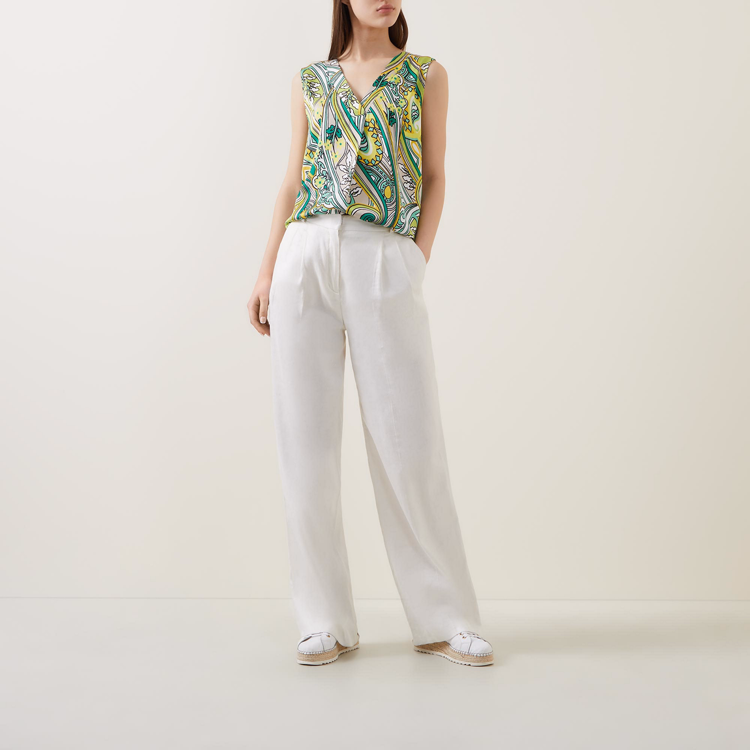 Contrast Printed Blouse