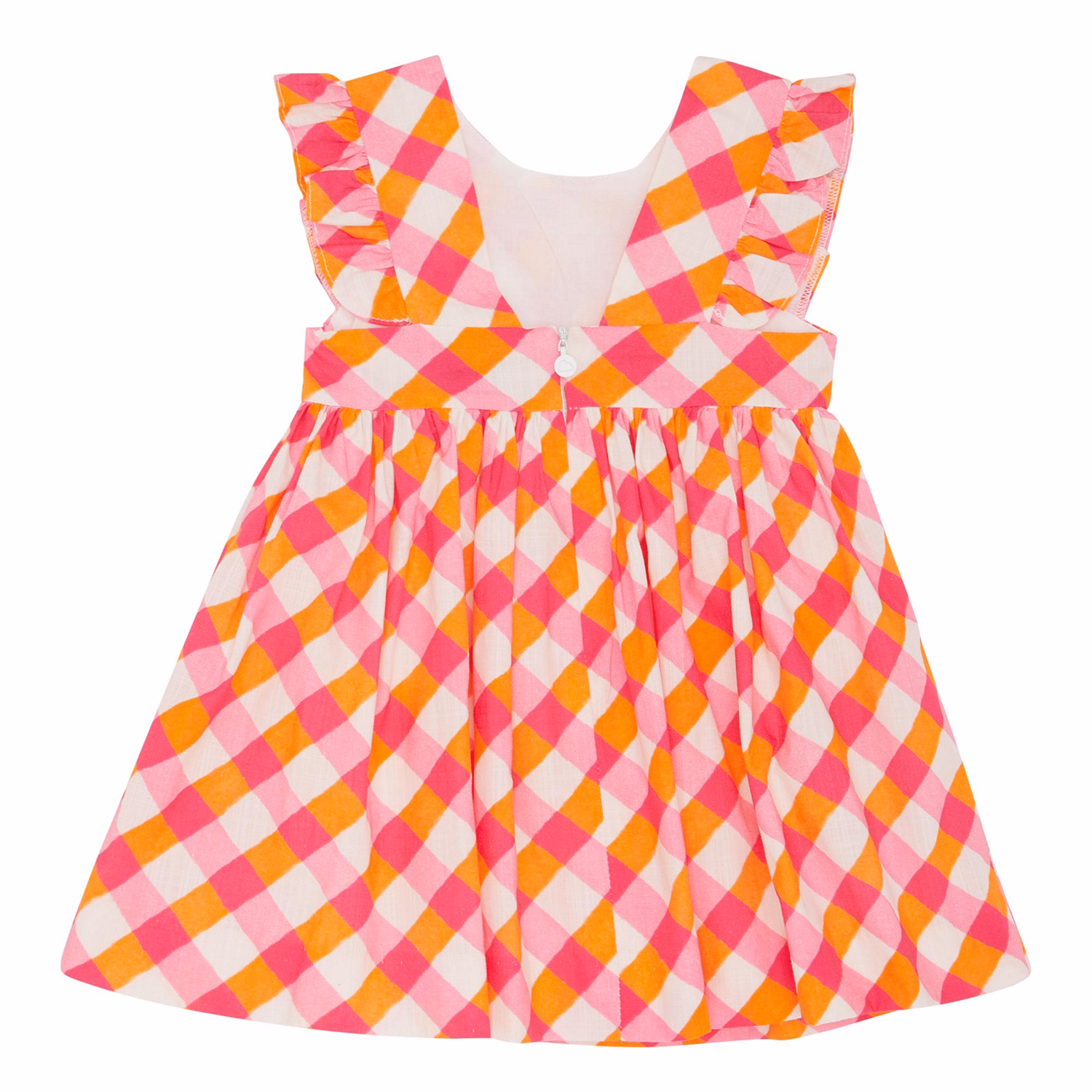 Gingham Print Bow-Detail Dress