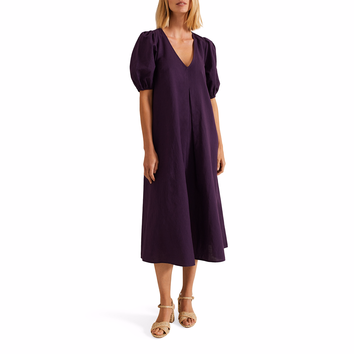 Lotty Puff-Sleeve Shift Dress