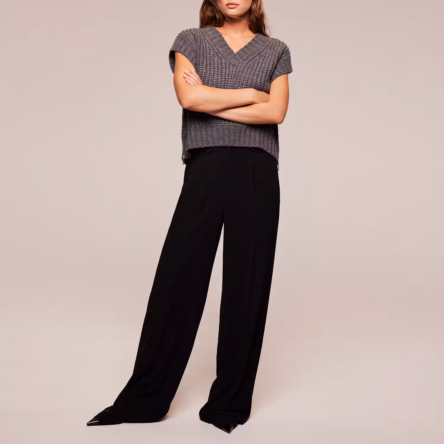 High-Rise Wide Leg Trousers