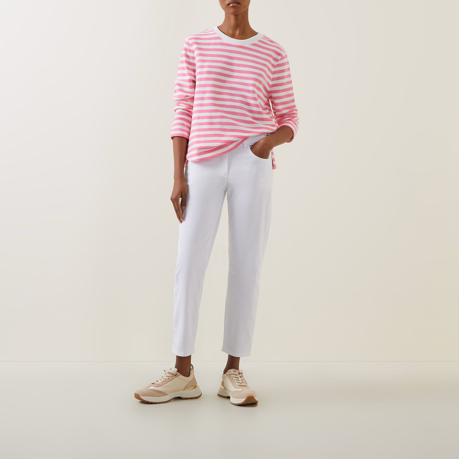 Long-Sleeved Striped Top