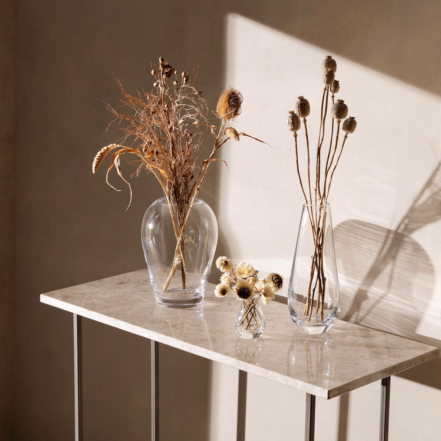 Flower Grand Stem Vase H41cm Clear