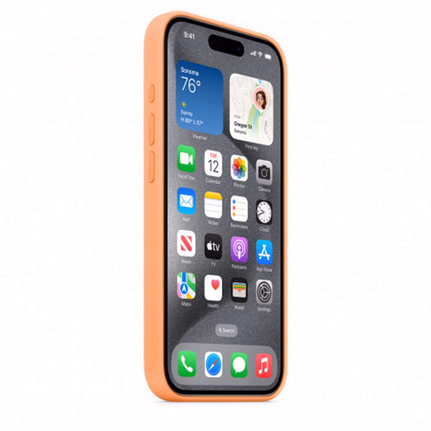 iPhone 15 Pro SI Case Orange Sorbet ZML