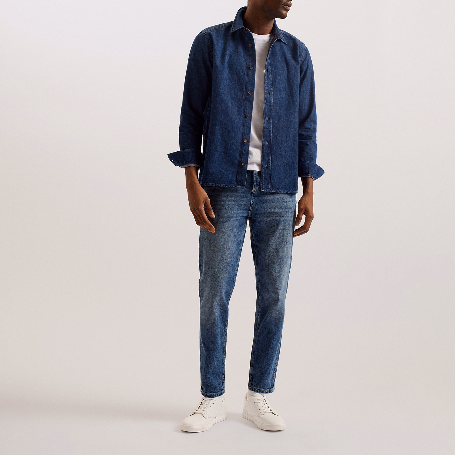 Brentfd Leather Lace-Up Trainers