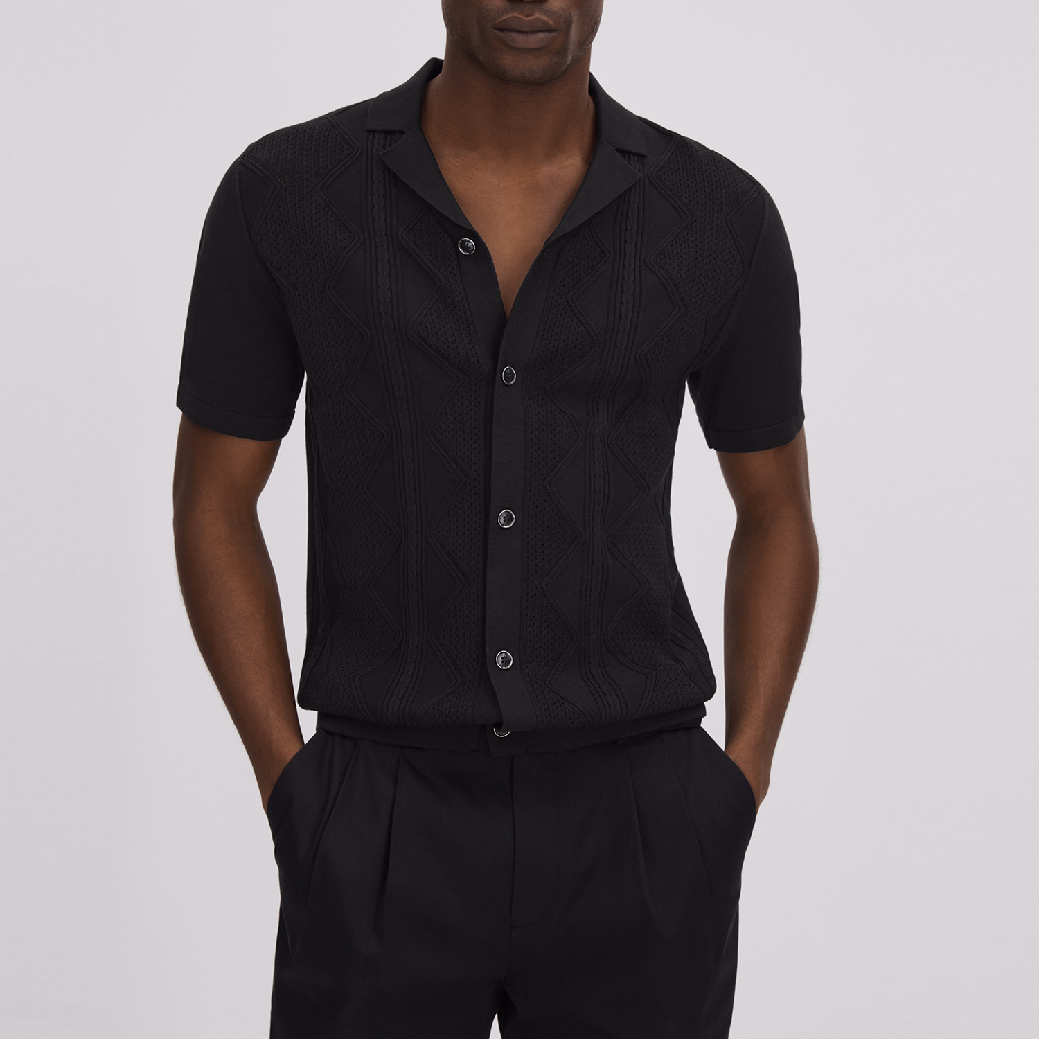 Fortune Cable Knit Polo Shirt