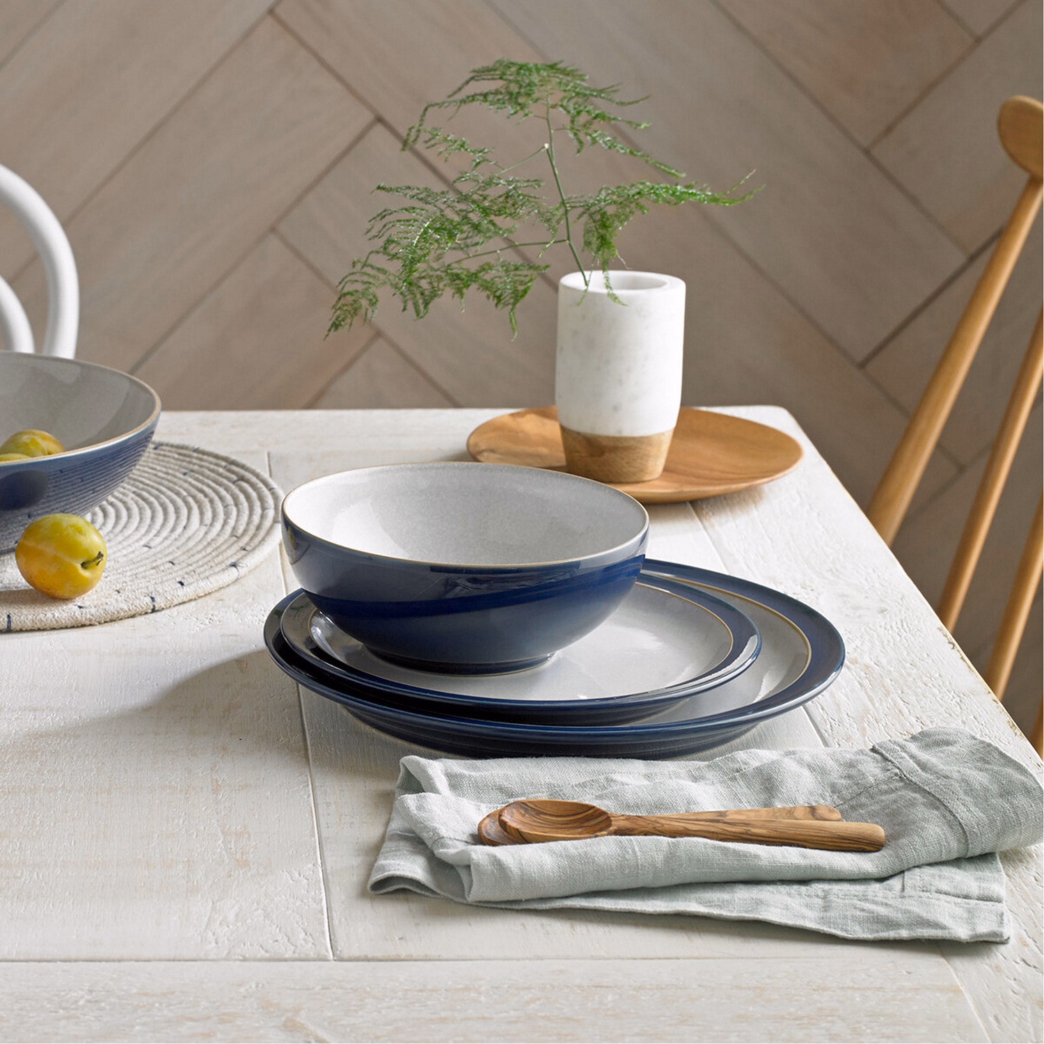 Elements Dark Blue 12-Piece Tableware Set