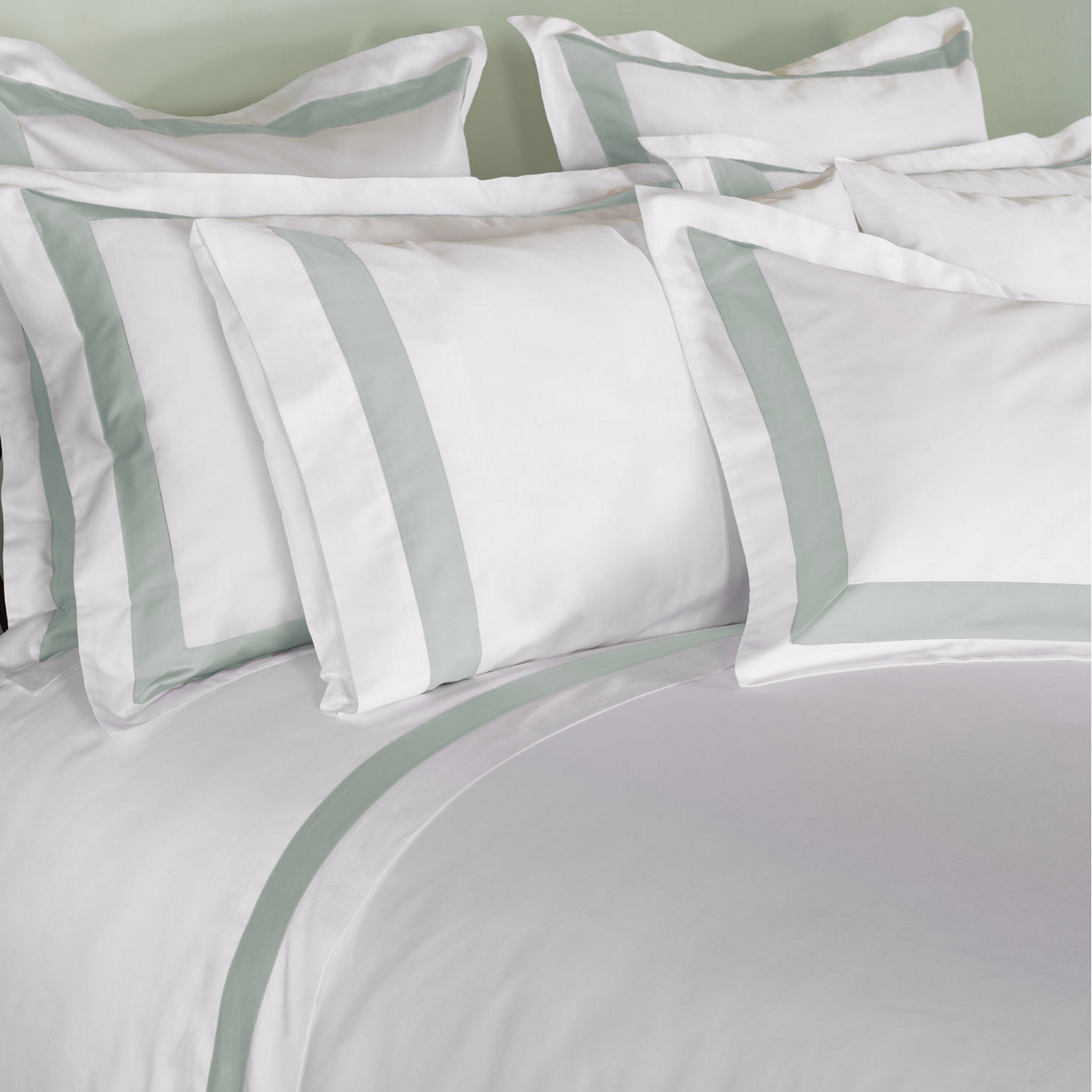 Paris Duvet Cover White-Green