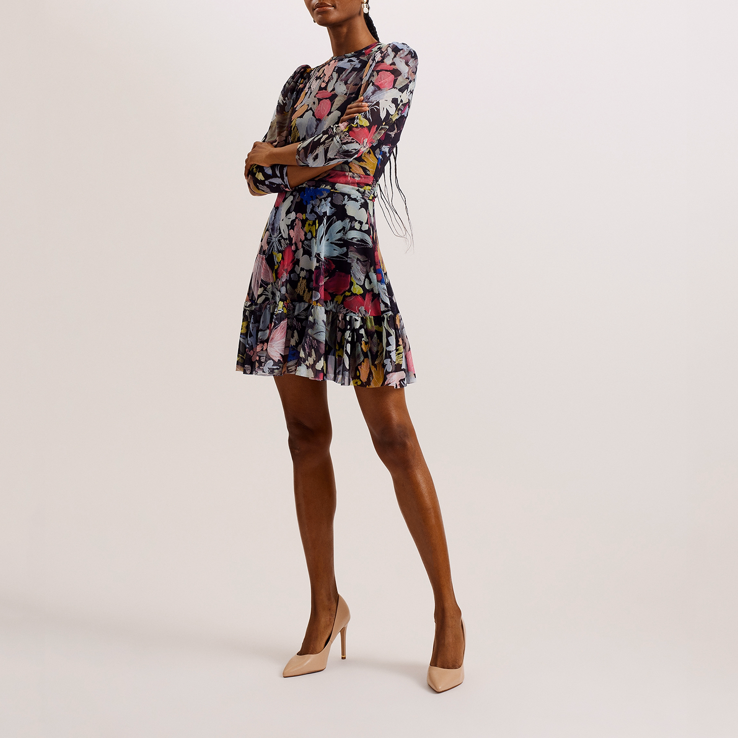 Payslyy Floral Mini Dress