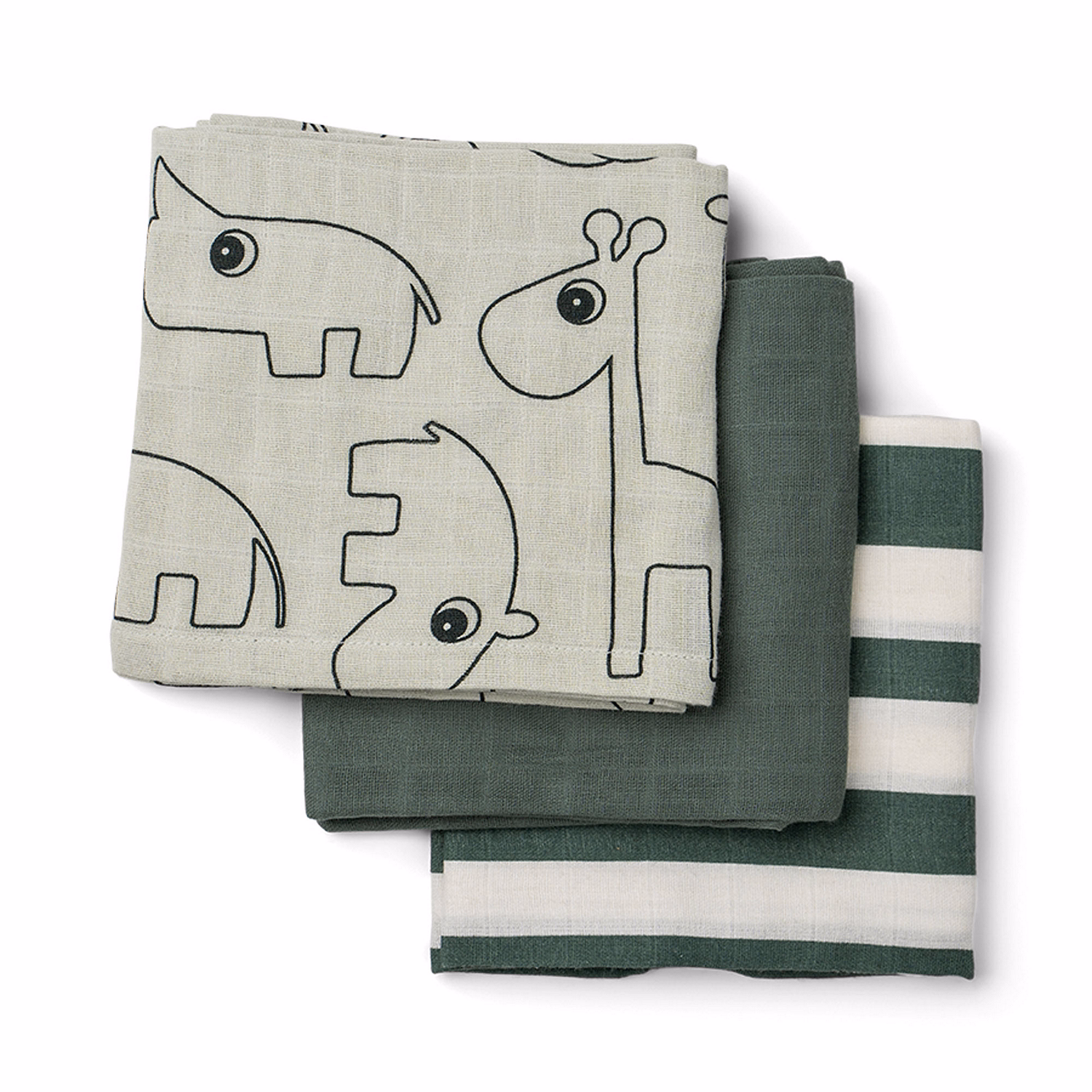 Three-Pack Deer Friends Burp Cloth