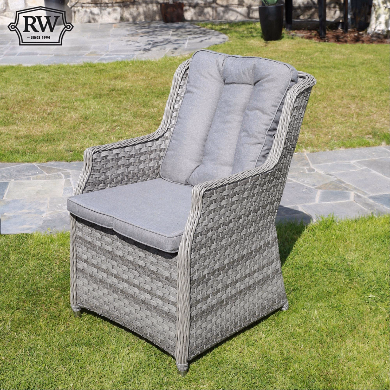 Bali Armchair & Cushions Grey