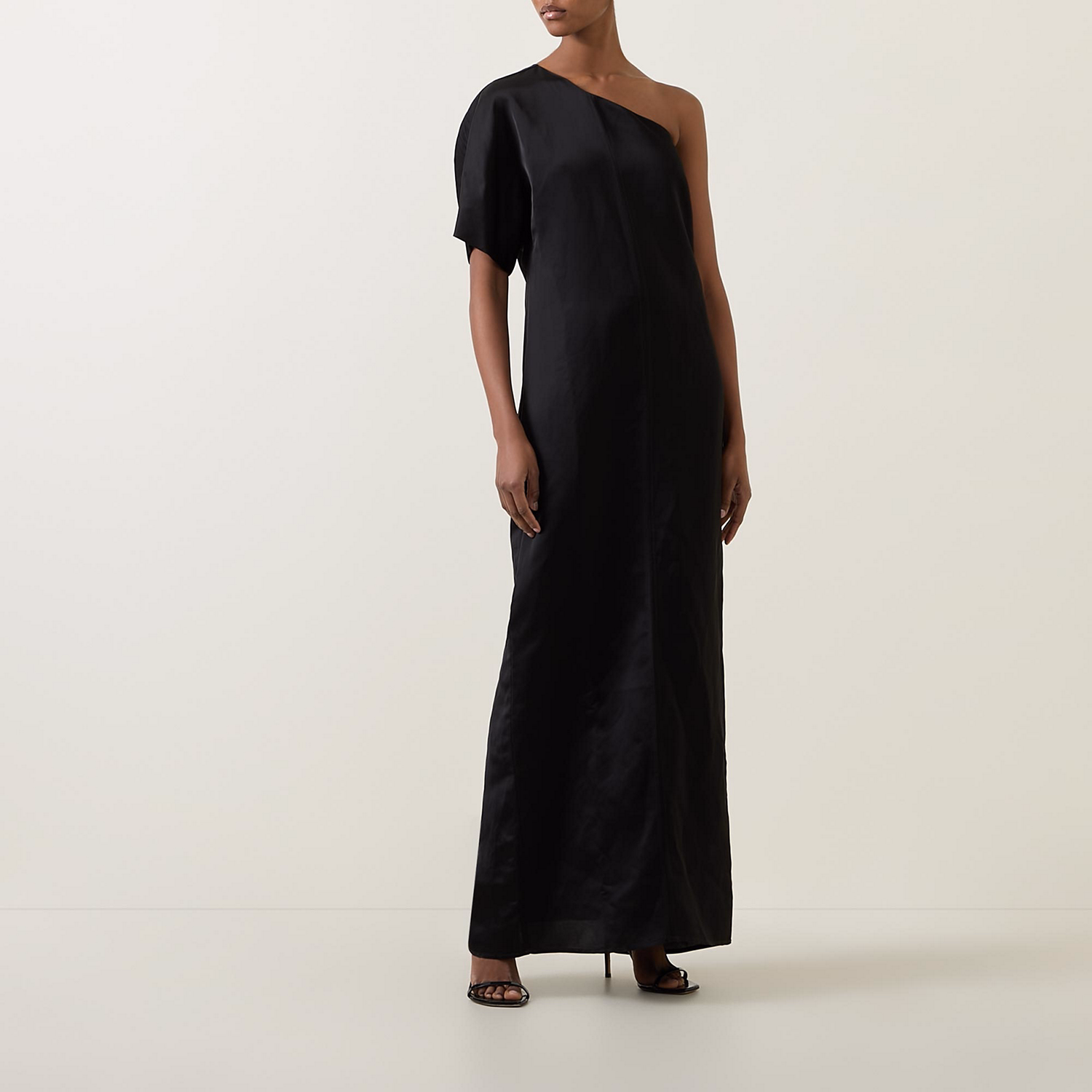 One-Shoulder Satin Dress