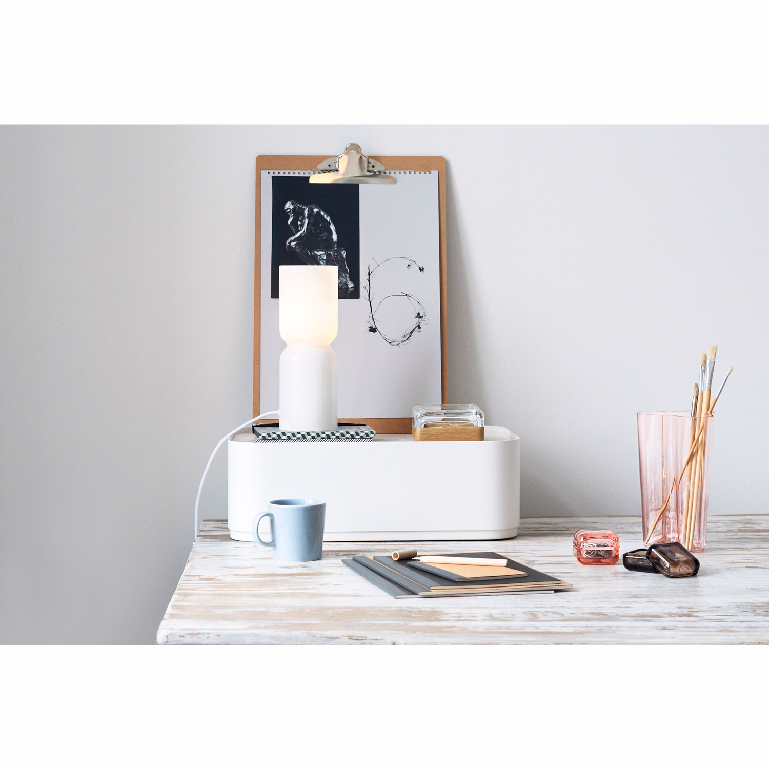 Lantern Lamp 250mm white