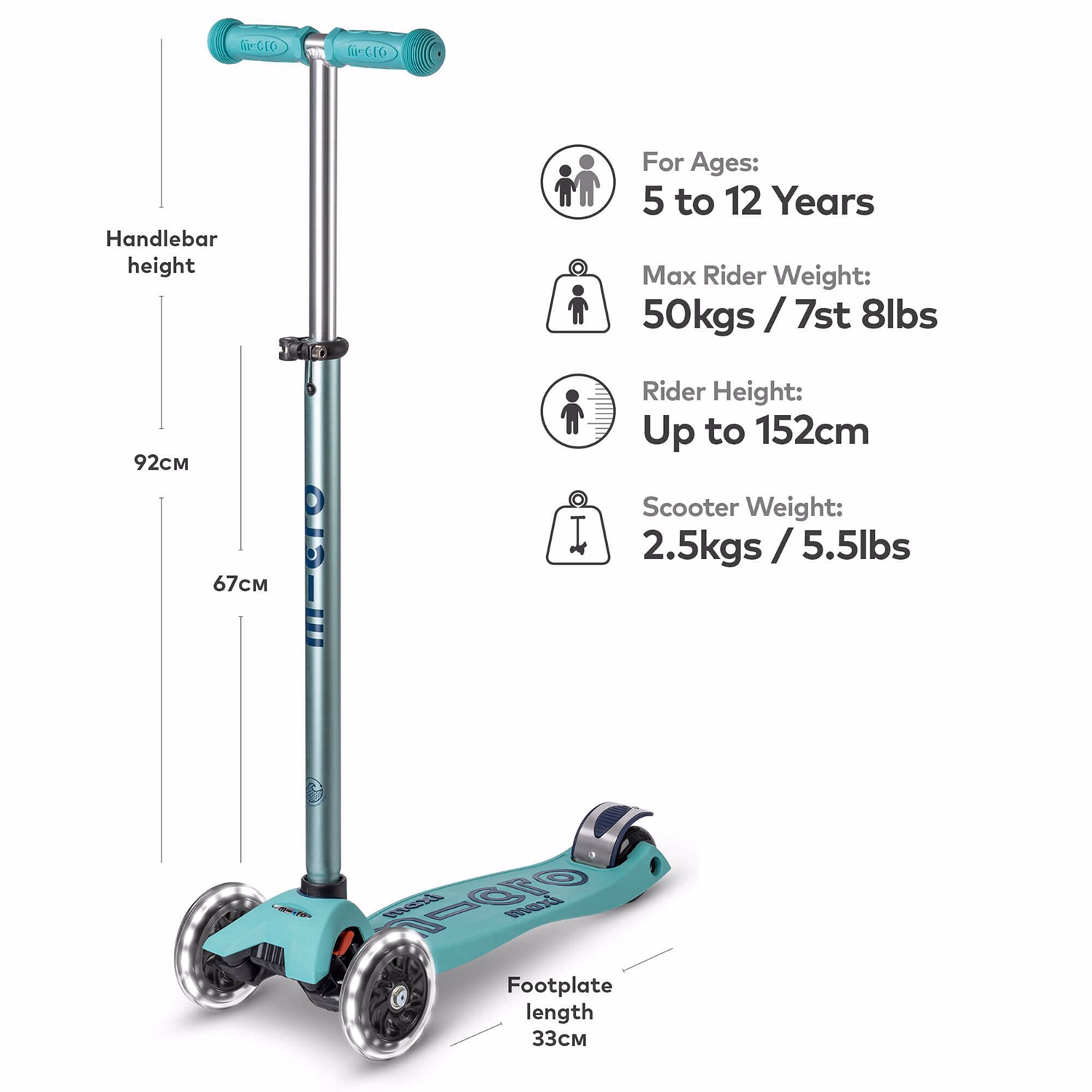 Maxi Eco Deluxe LED Scooter