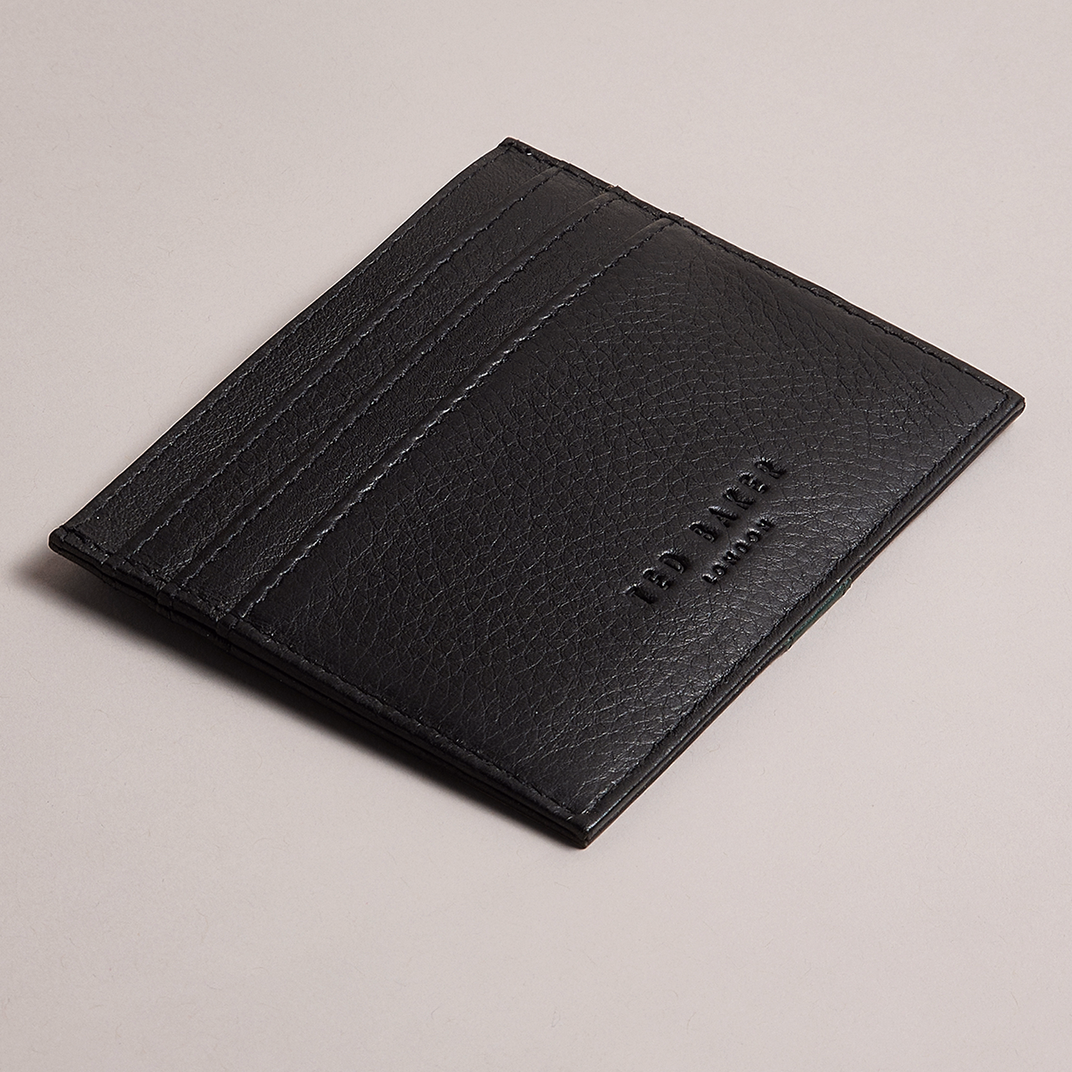 Evet Striped Leather Cardholder