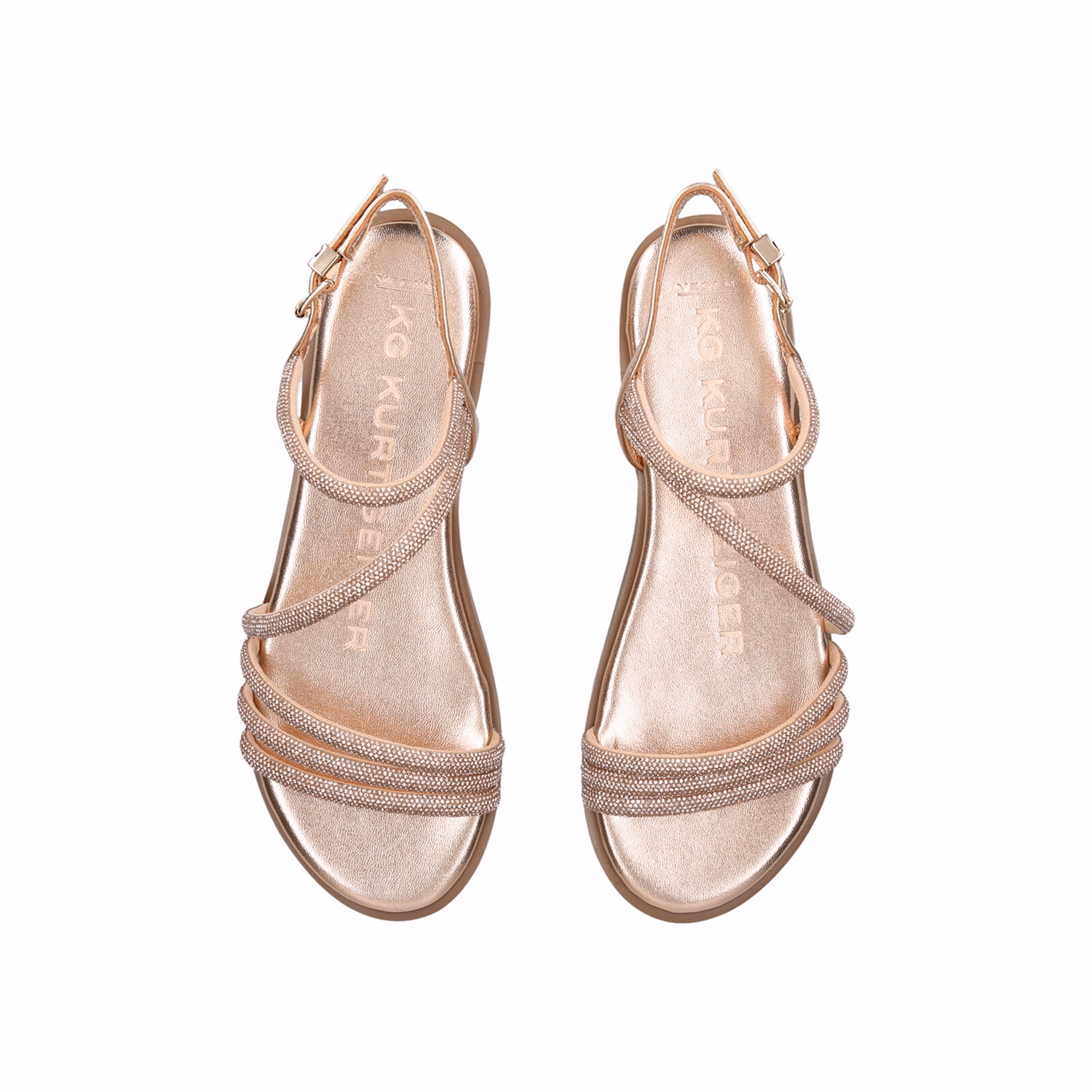 Reece Crystal-Embellished Flat Sandals