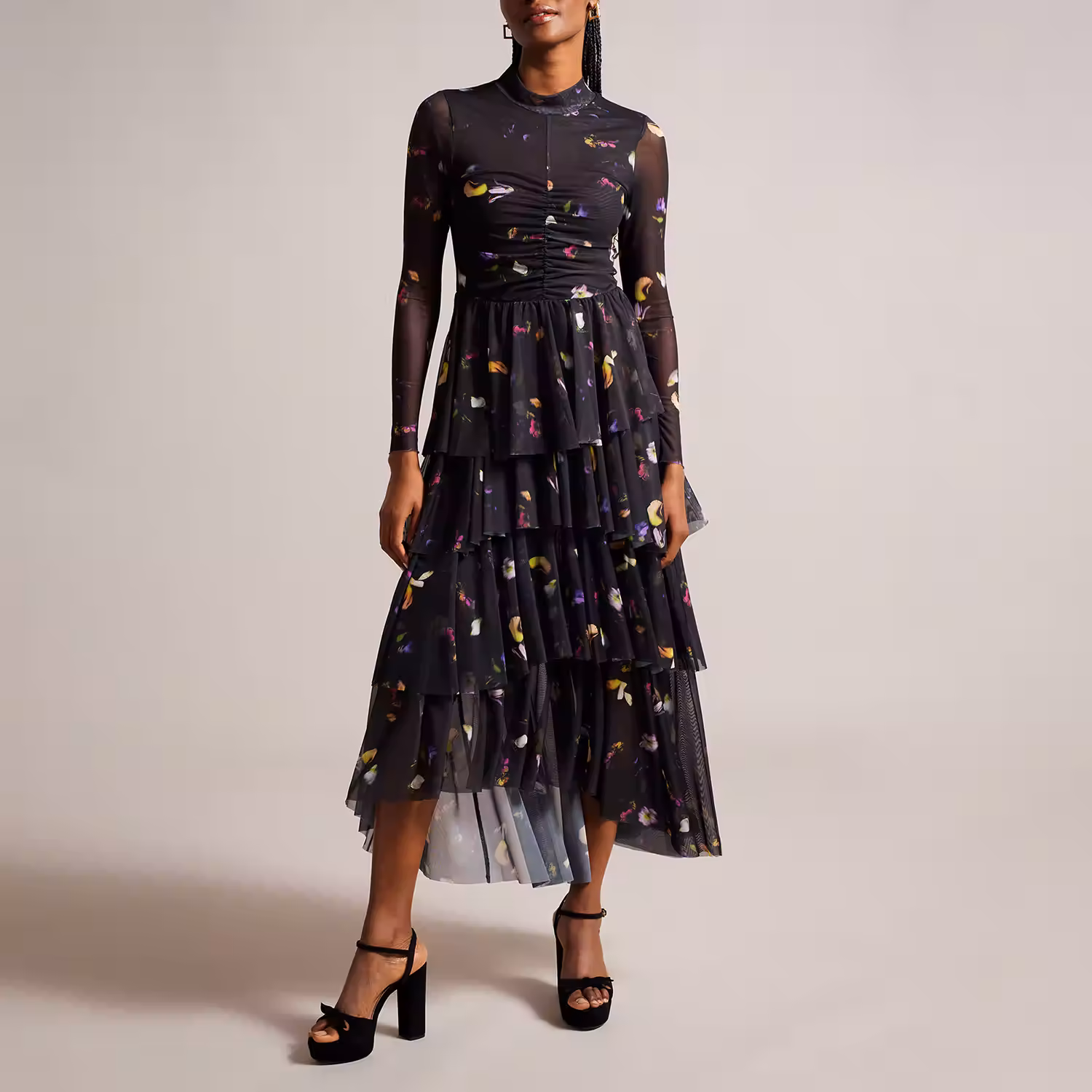 Mirande Floral Tiered Dress