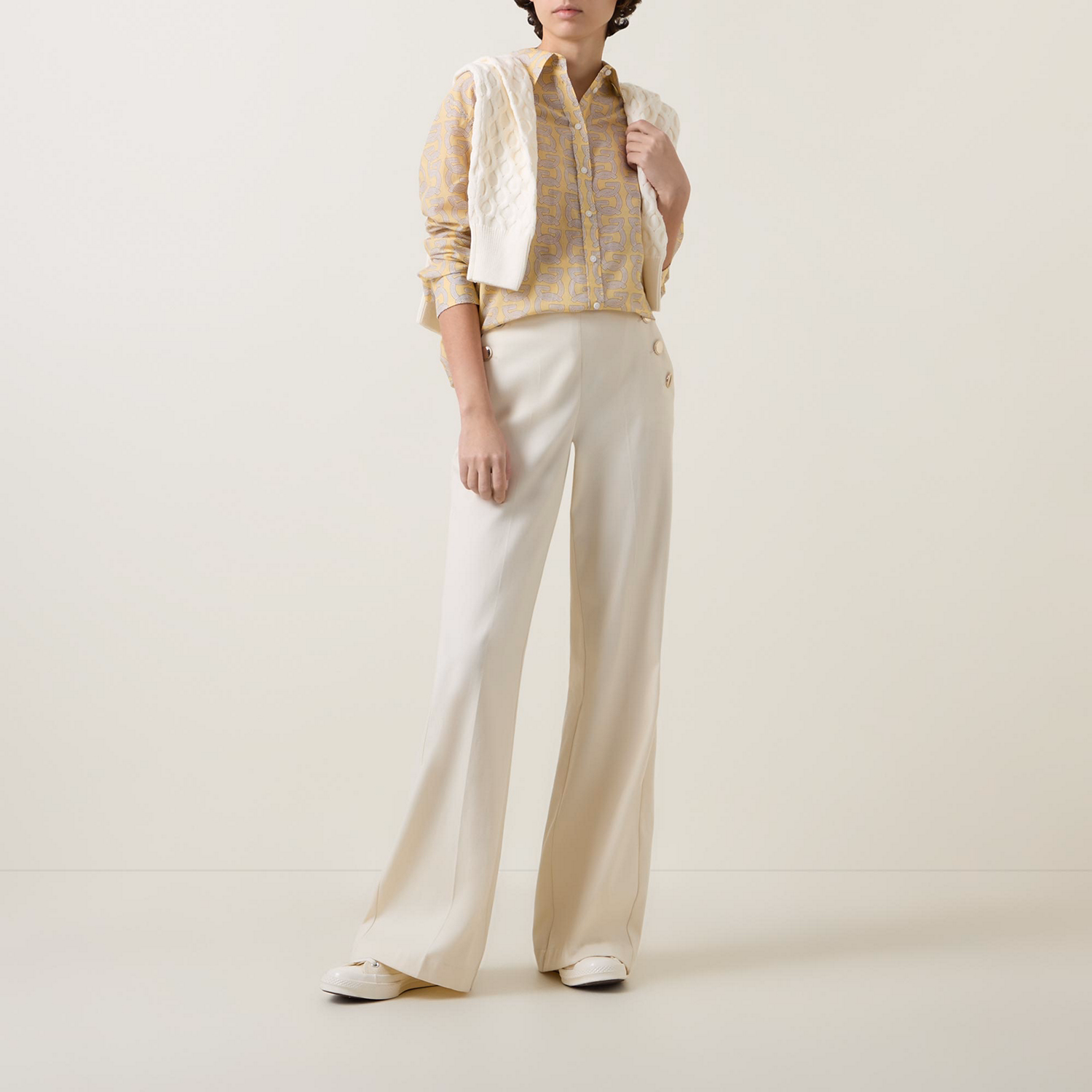 G Pattern Silk Shirt