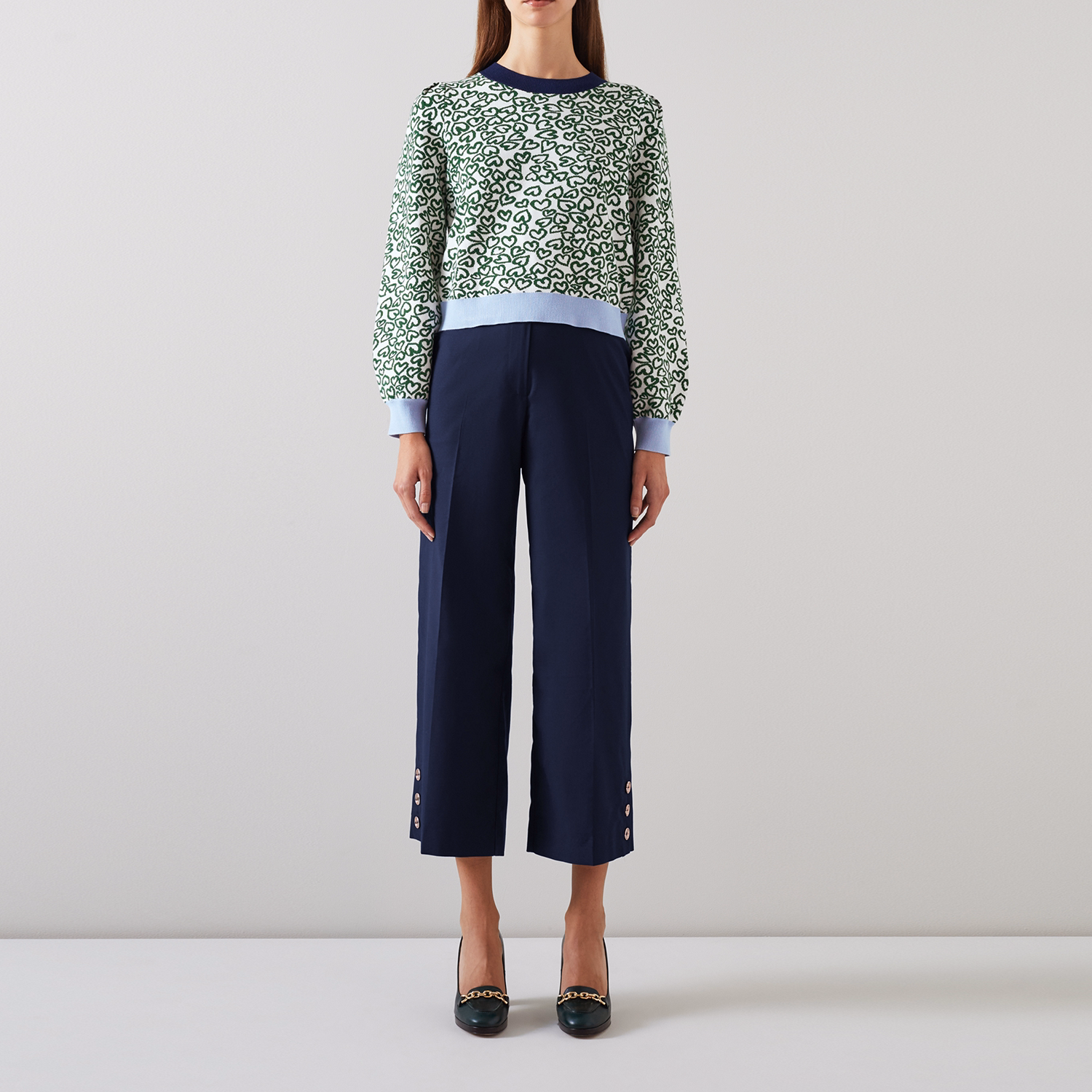Keaton Cropped Wide Leg Trousers
