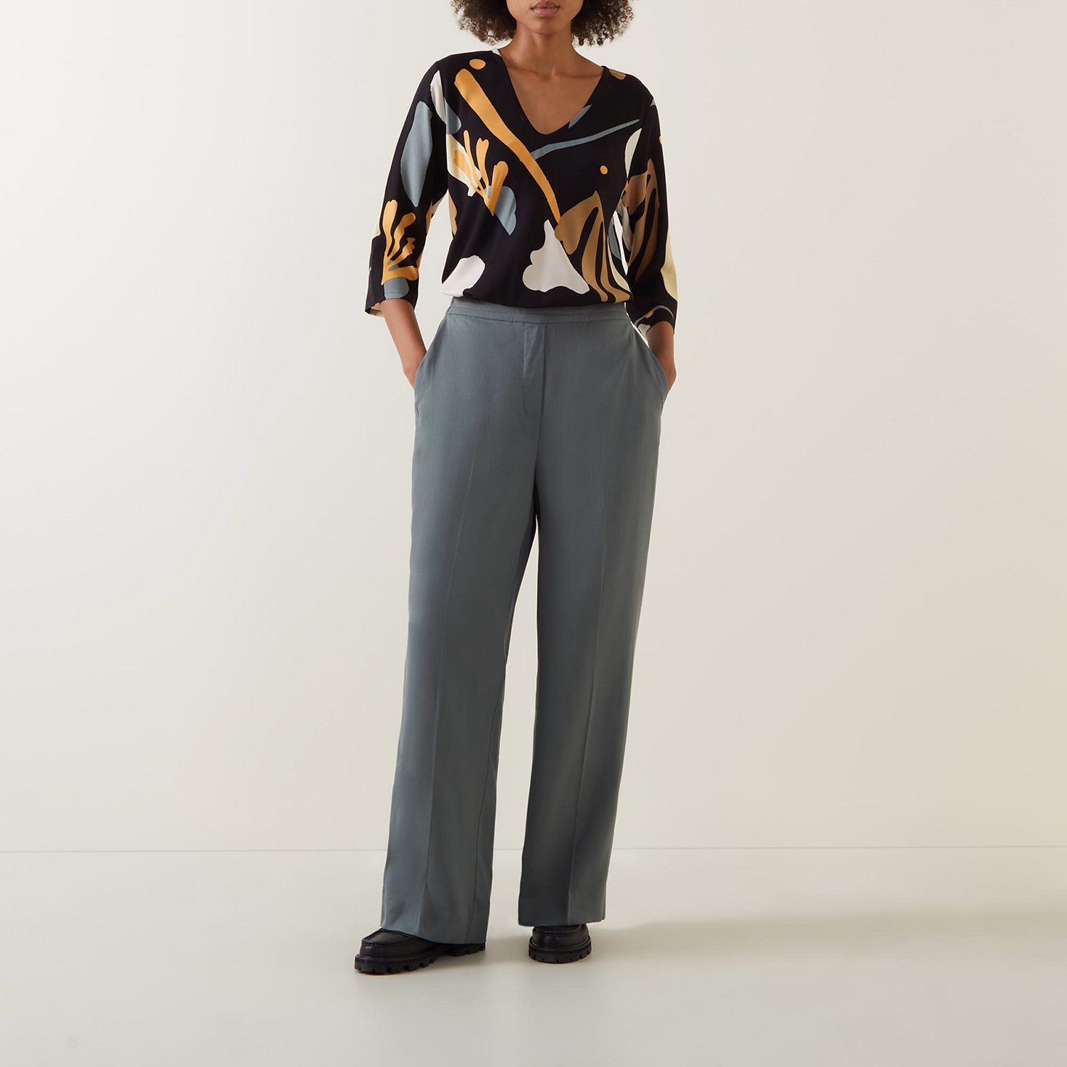 Pippie Mid-Rise Wide Leg Trousers
