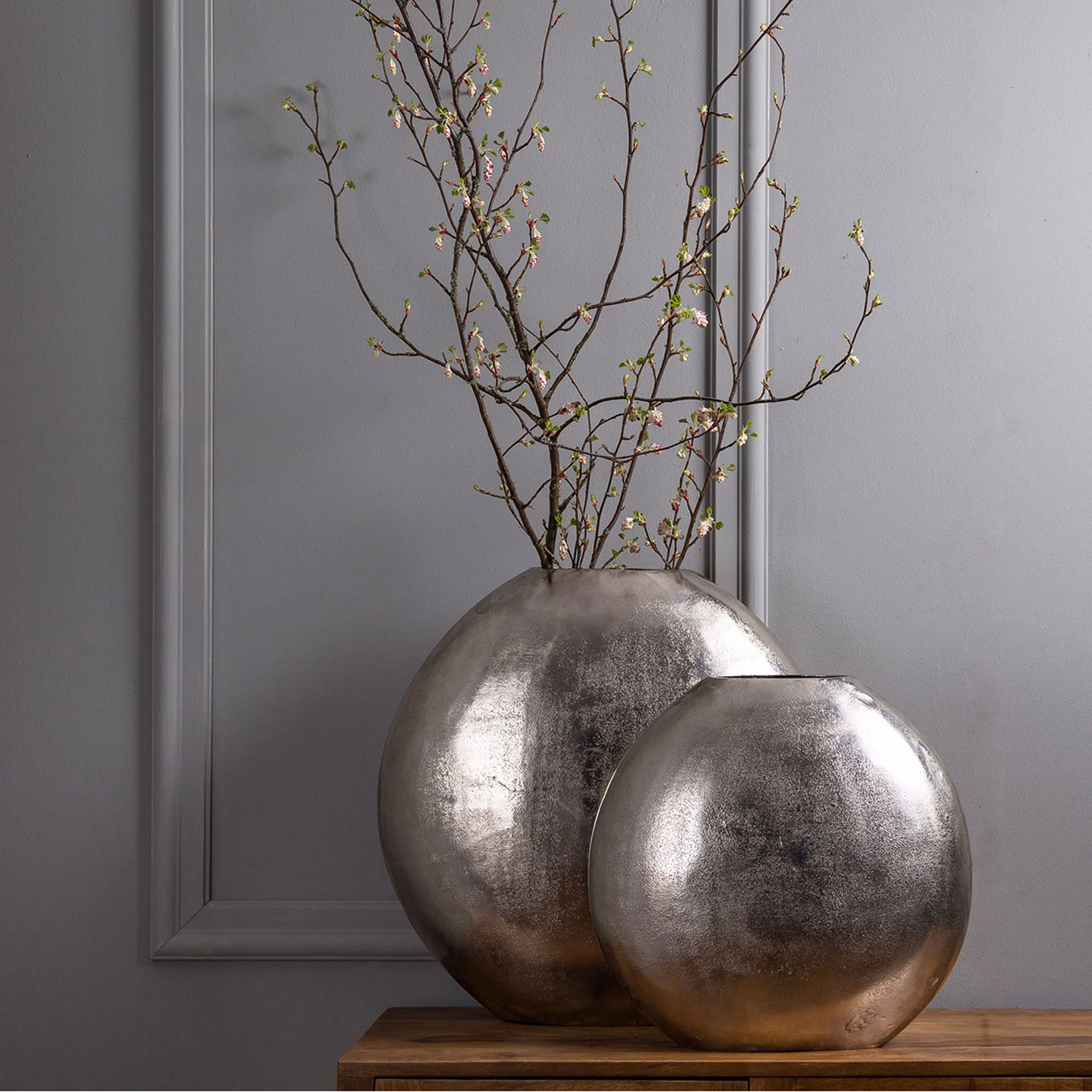Positano Oval Vase Raw Nickel