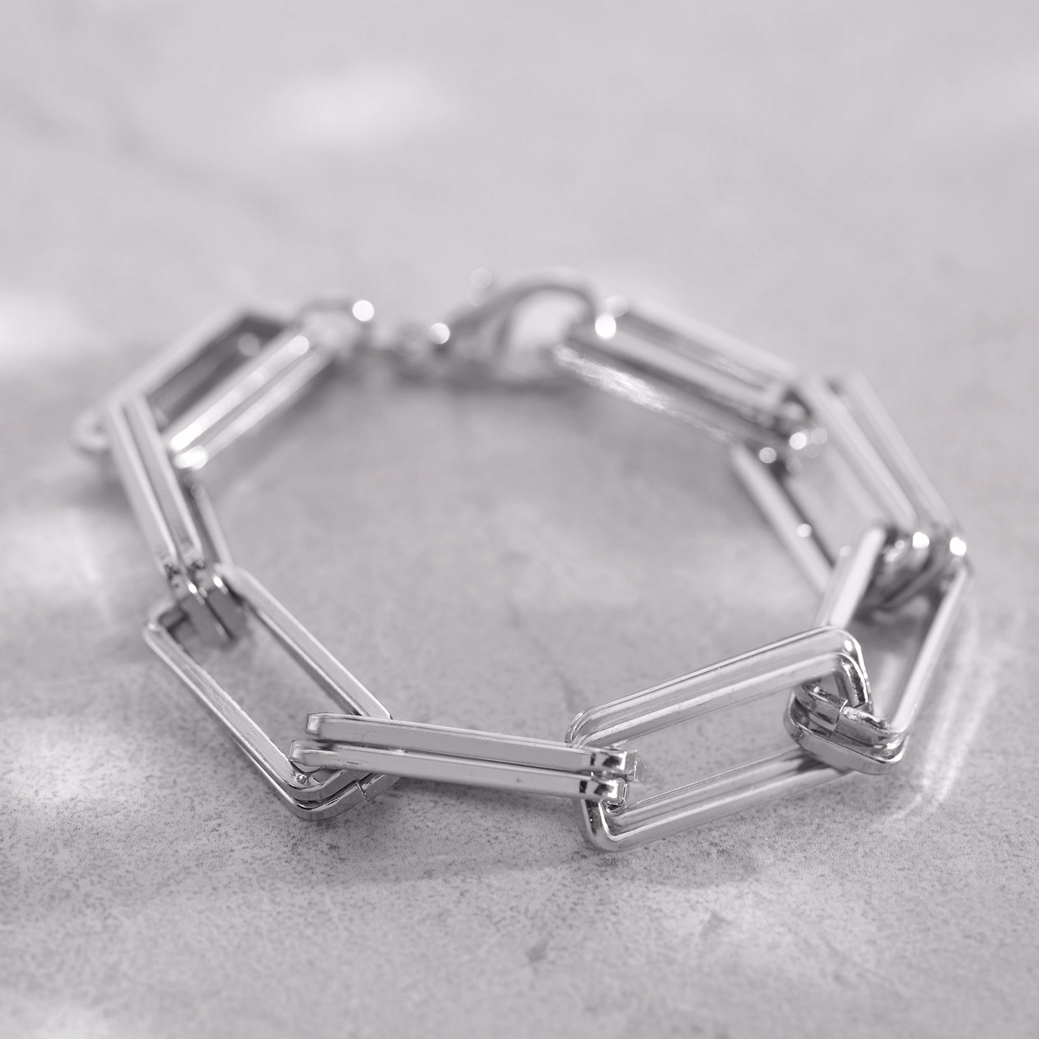 Silver-Tone Square Bracelet