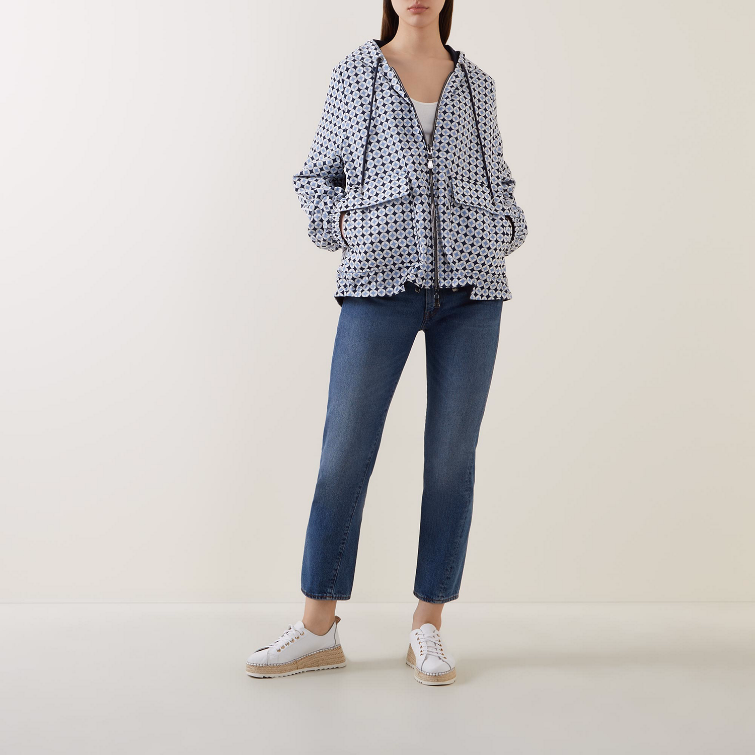 Reversible Geometric Rain Jacket