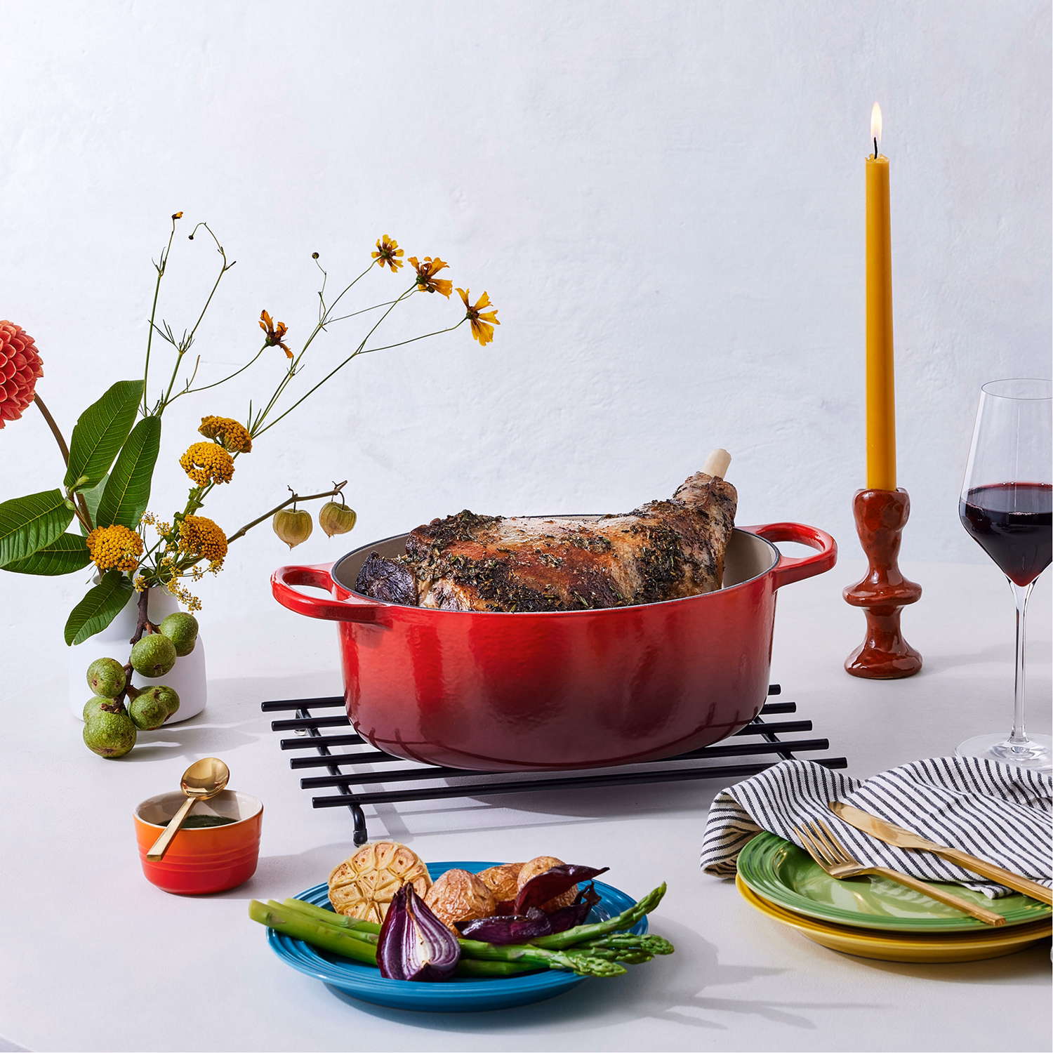 Signature Cast Iron Oval Casserole 27cm