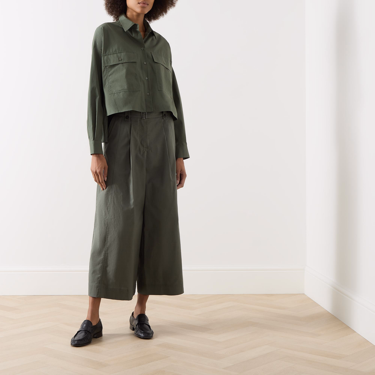 Carter Pocket-Detail Cropped Shirt