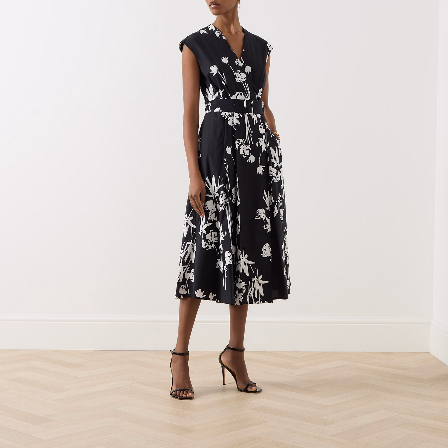 Taxi Floral Flared Dress