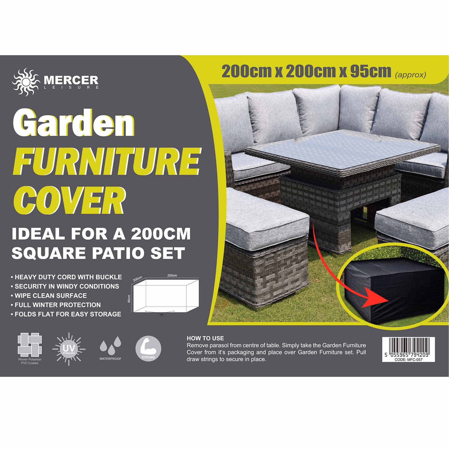 Protective Cover 200cm Square Furniture Sets