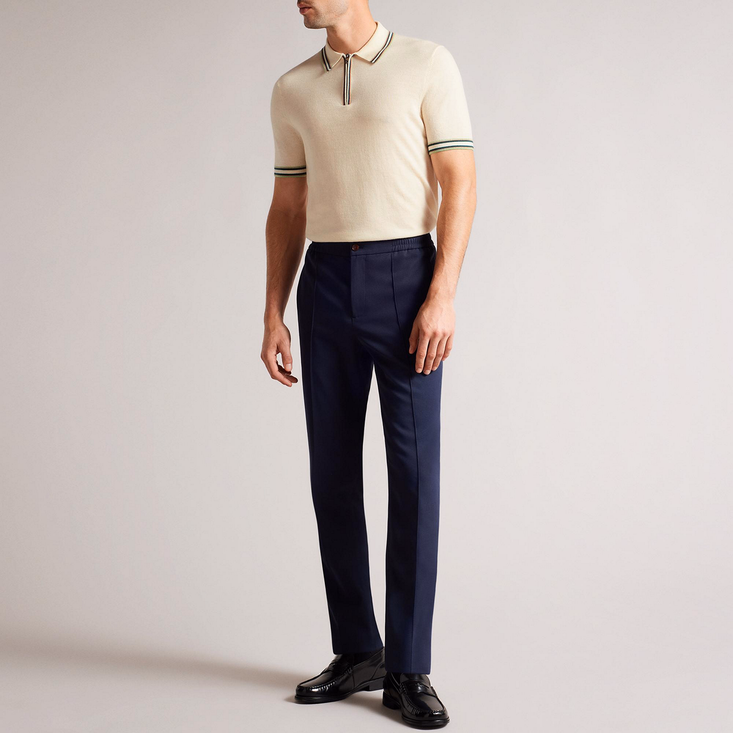 Pierrot Stripe Trim Polo Shirt