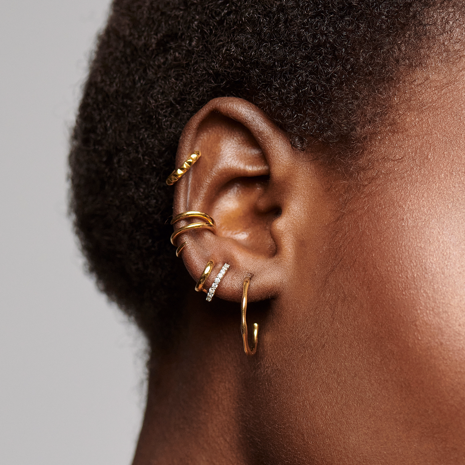 Small Molten Hoop Earrings