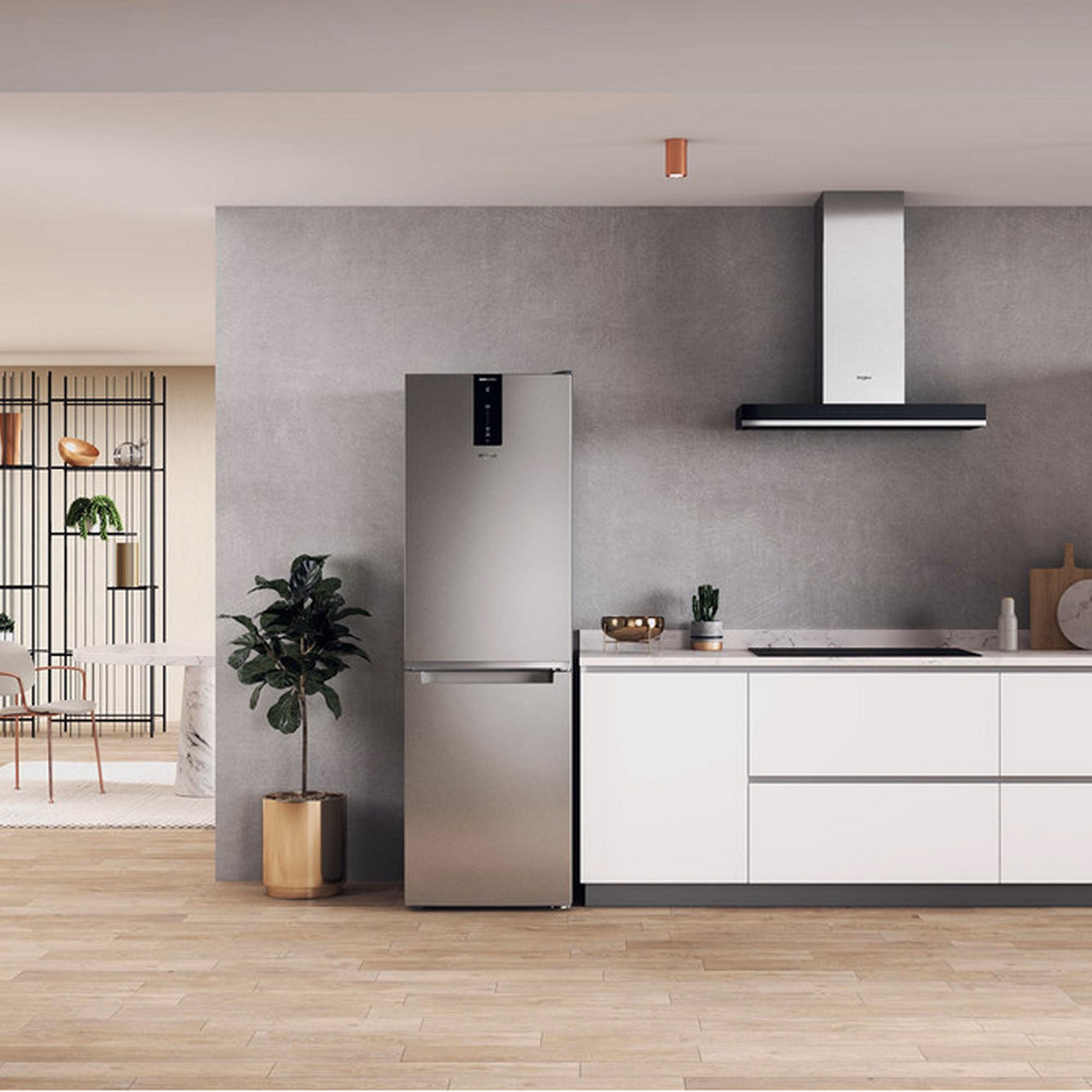 Whirlpool freestanding fridge freezer: frost free