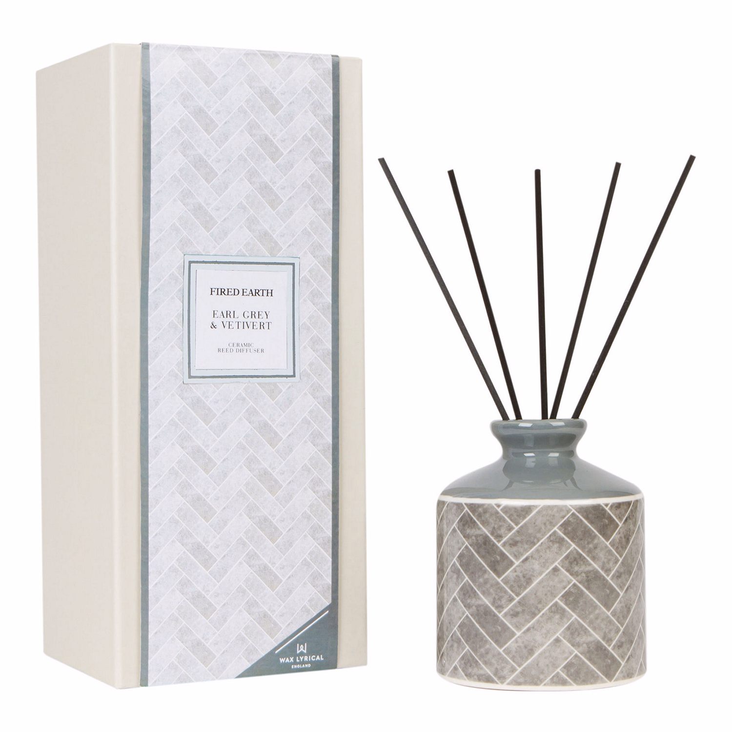 Fired Earth 200ml Ceramic Reed Diffuser - Earl Grey & Vetivert