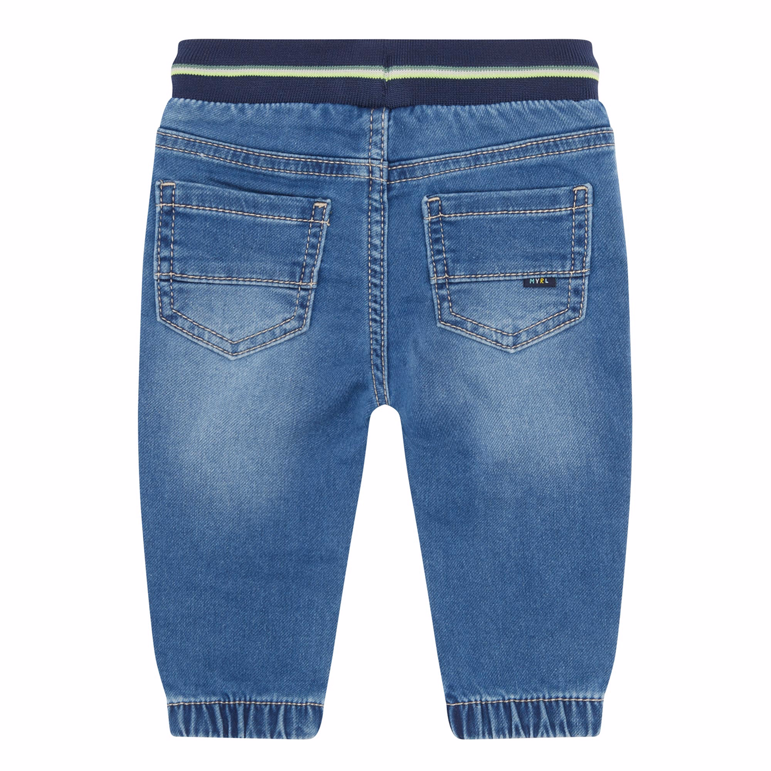 Drawstring Cuffed Denim Jeans