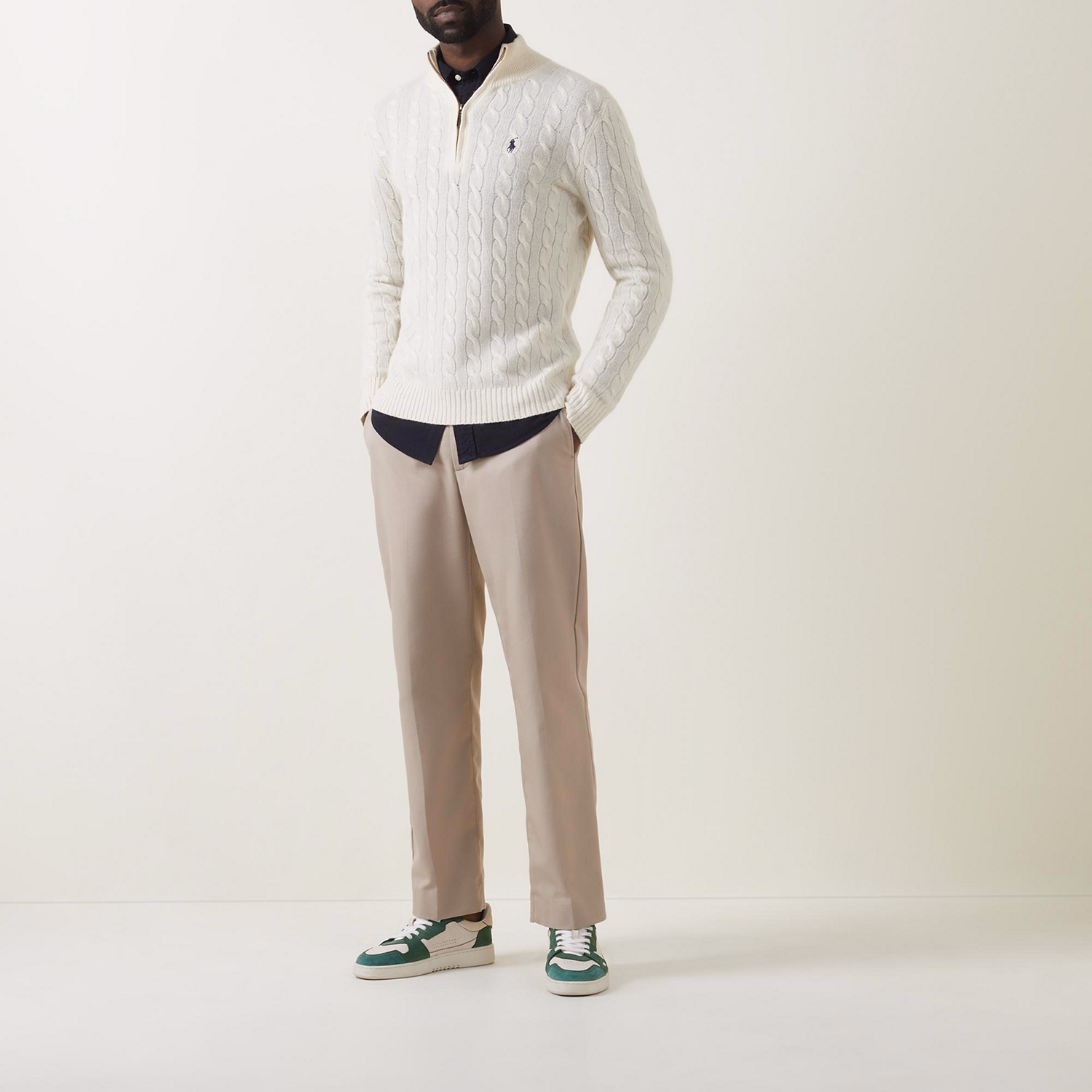 Cable Knit Half-Zip Sweater