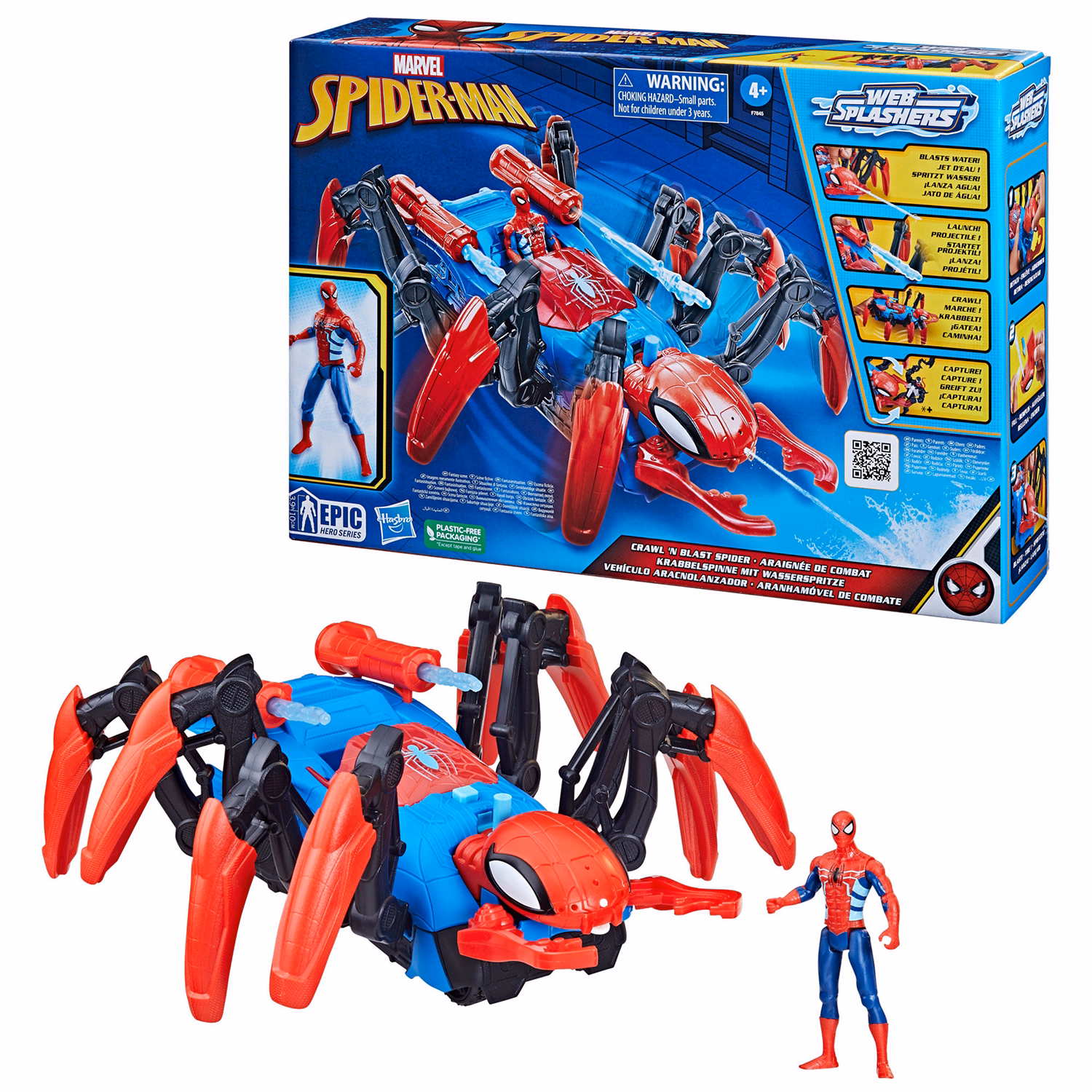 Crawl 'N Blast Spider & Spiderman Action Figure