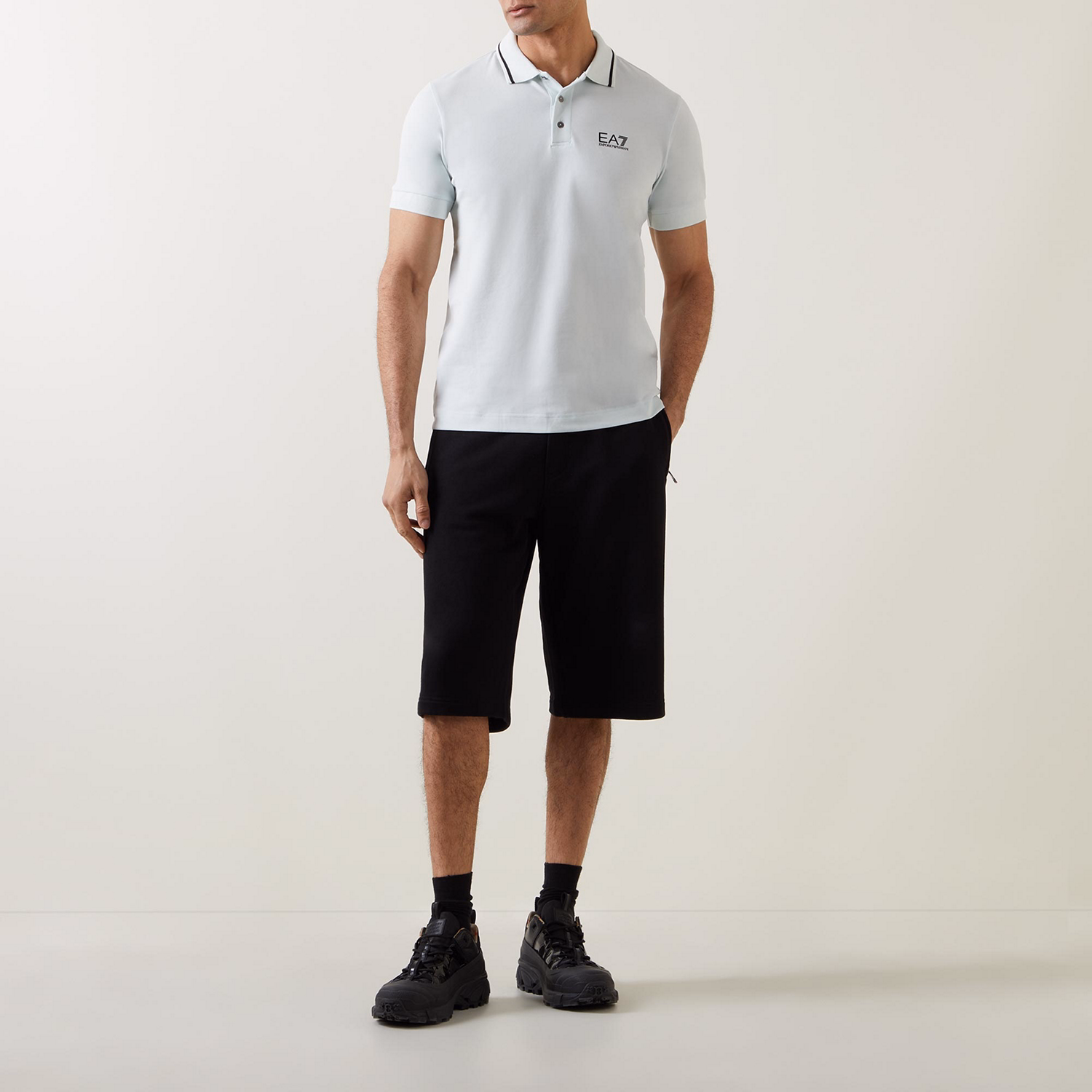 Stripe-Detail Logo Polo Shirt