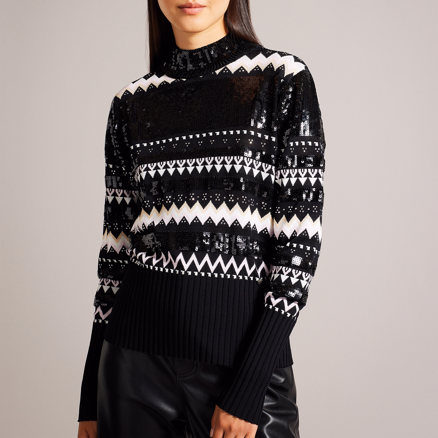 Limara Fair Isle Sequined Sweater