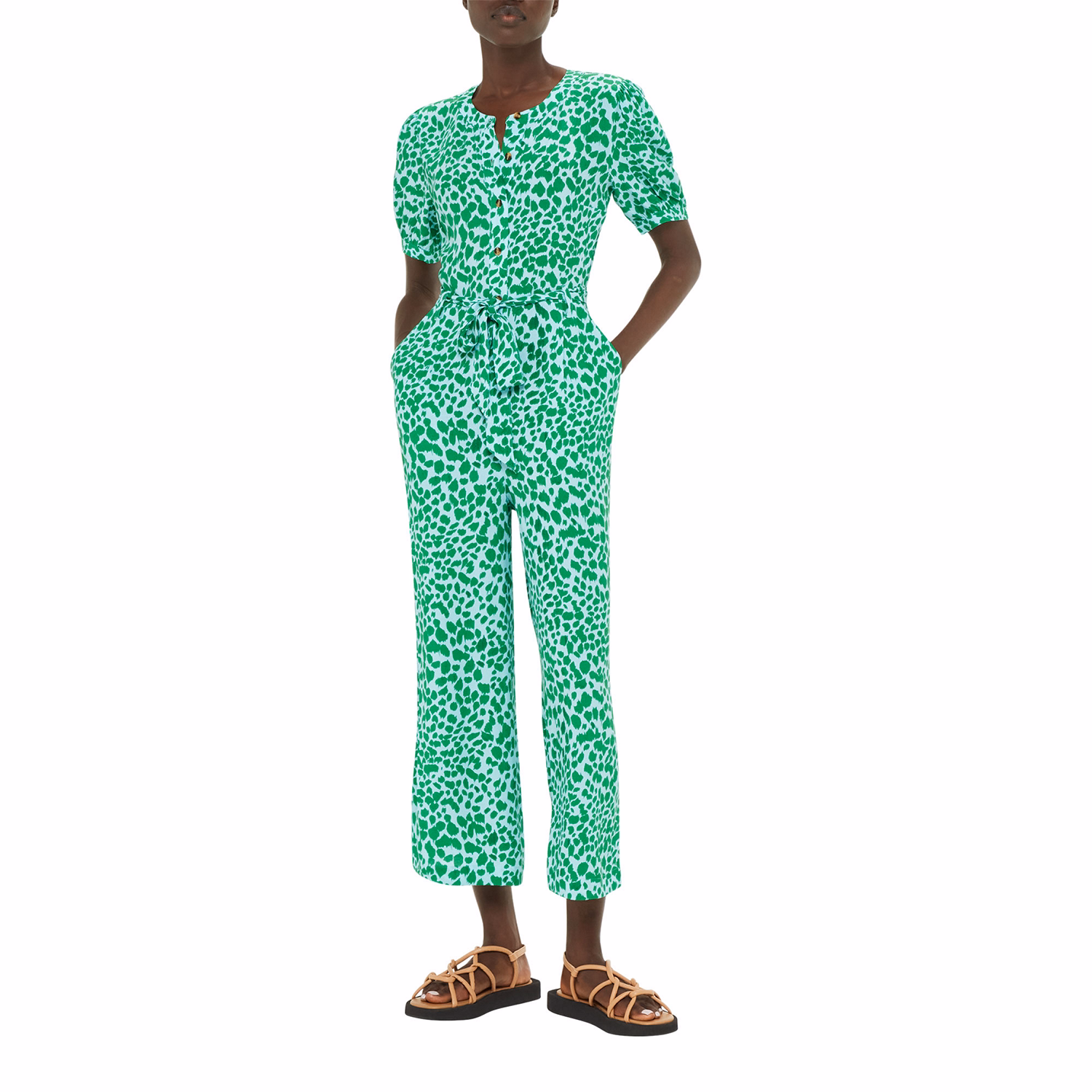 Smooth Leopard Print Jumpsuit