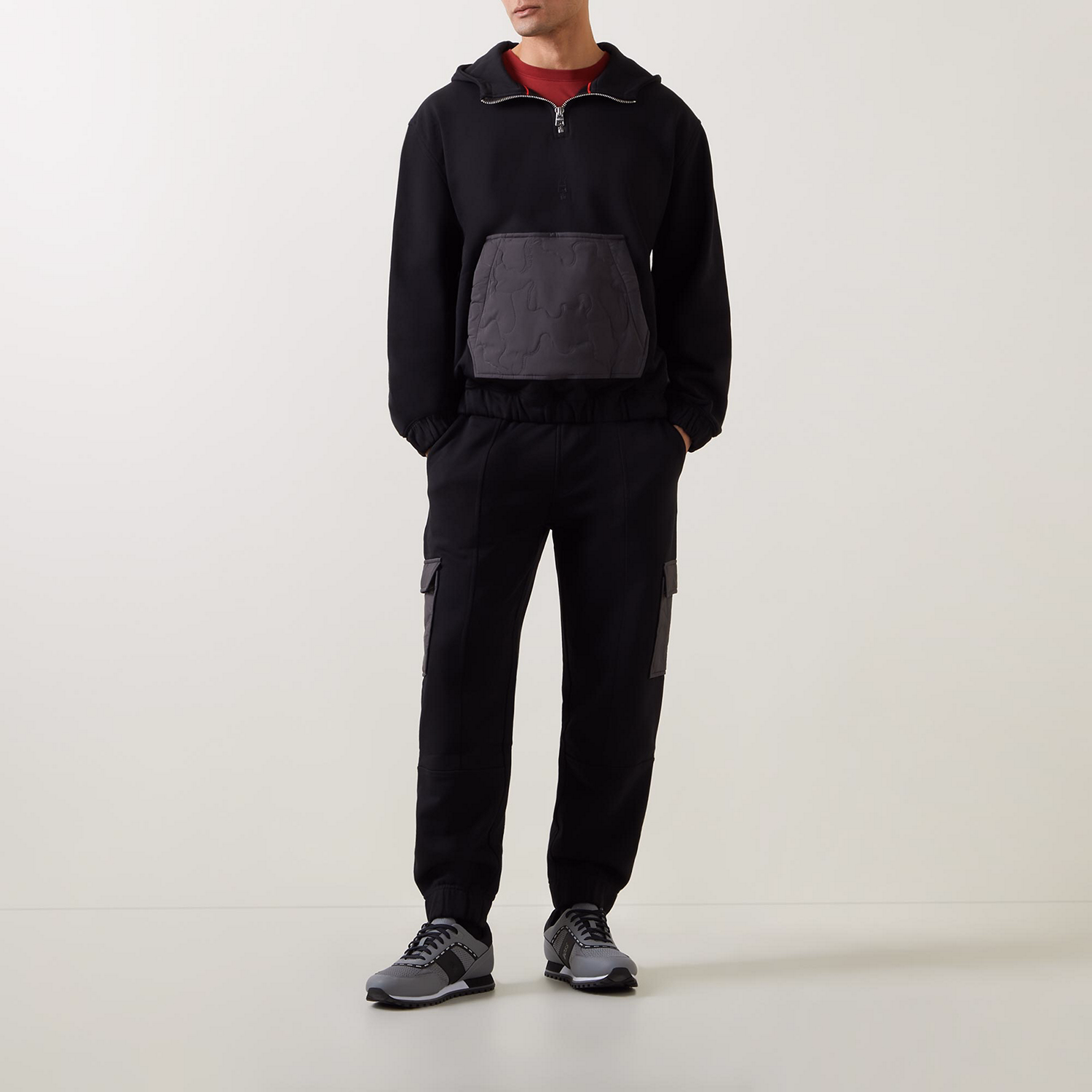 Dutney Half-Zip Quilted Hoodie
