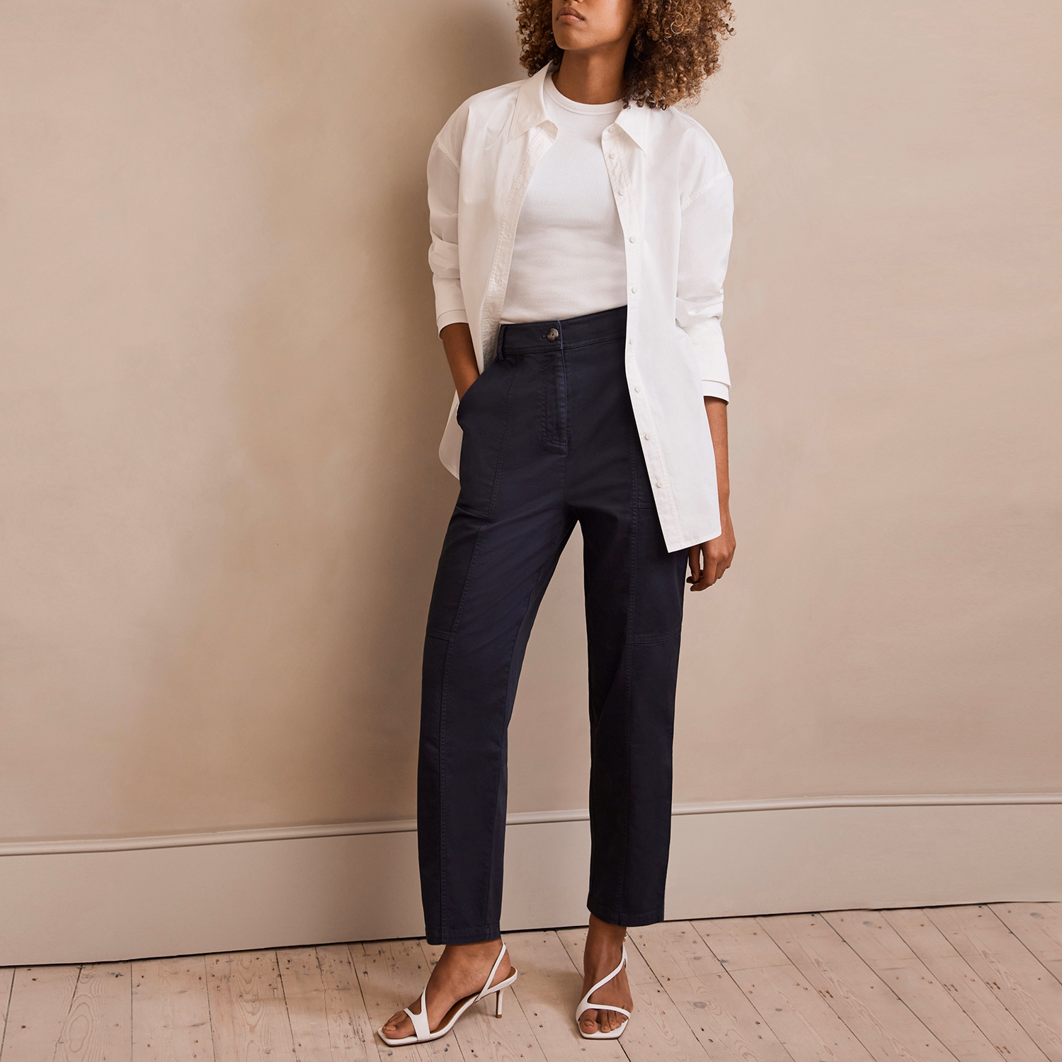 High-Rise Tapered Chinos