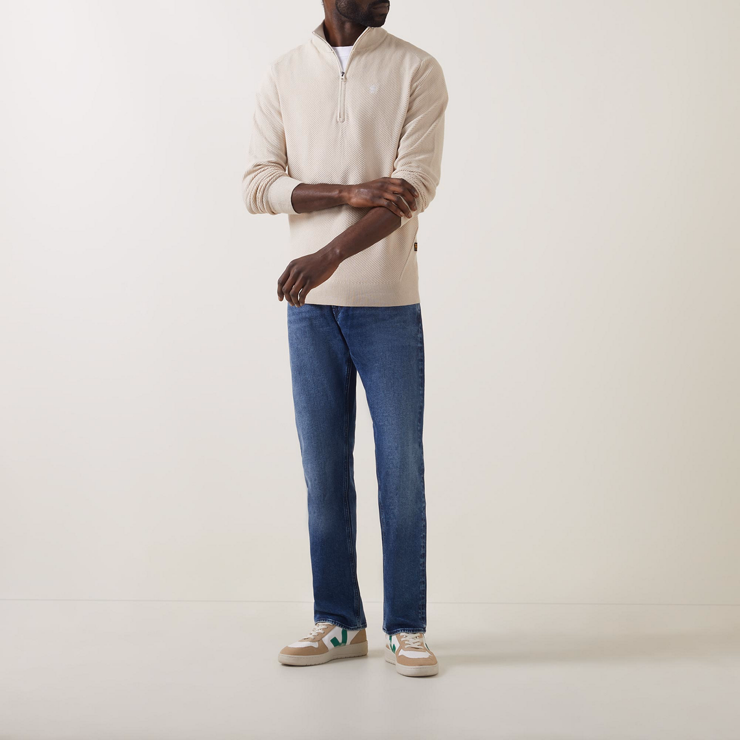 Moss Half-Zip Skipper Sweater