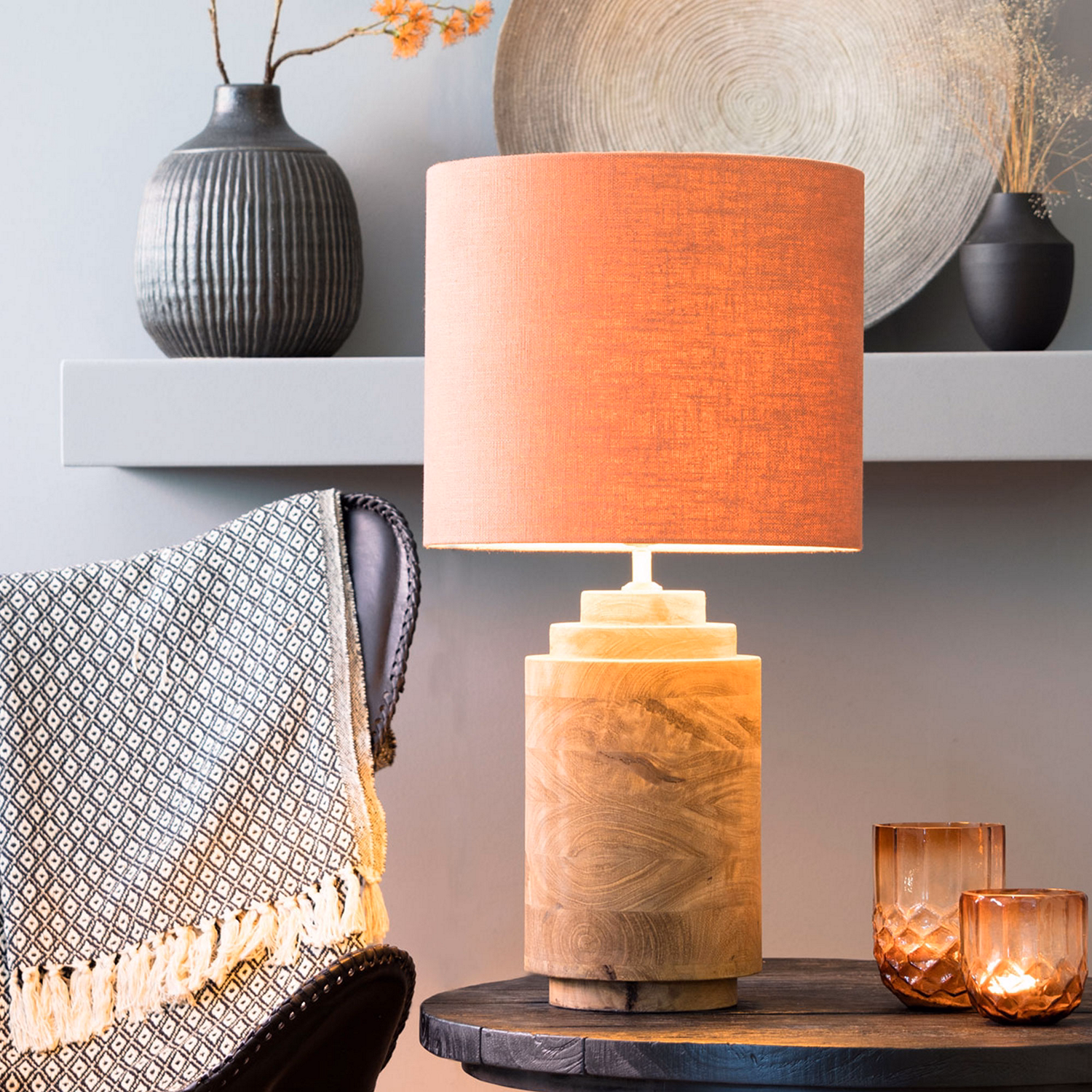 Racco Lamp Base Dark Brown